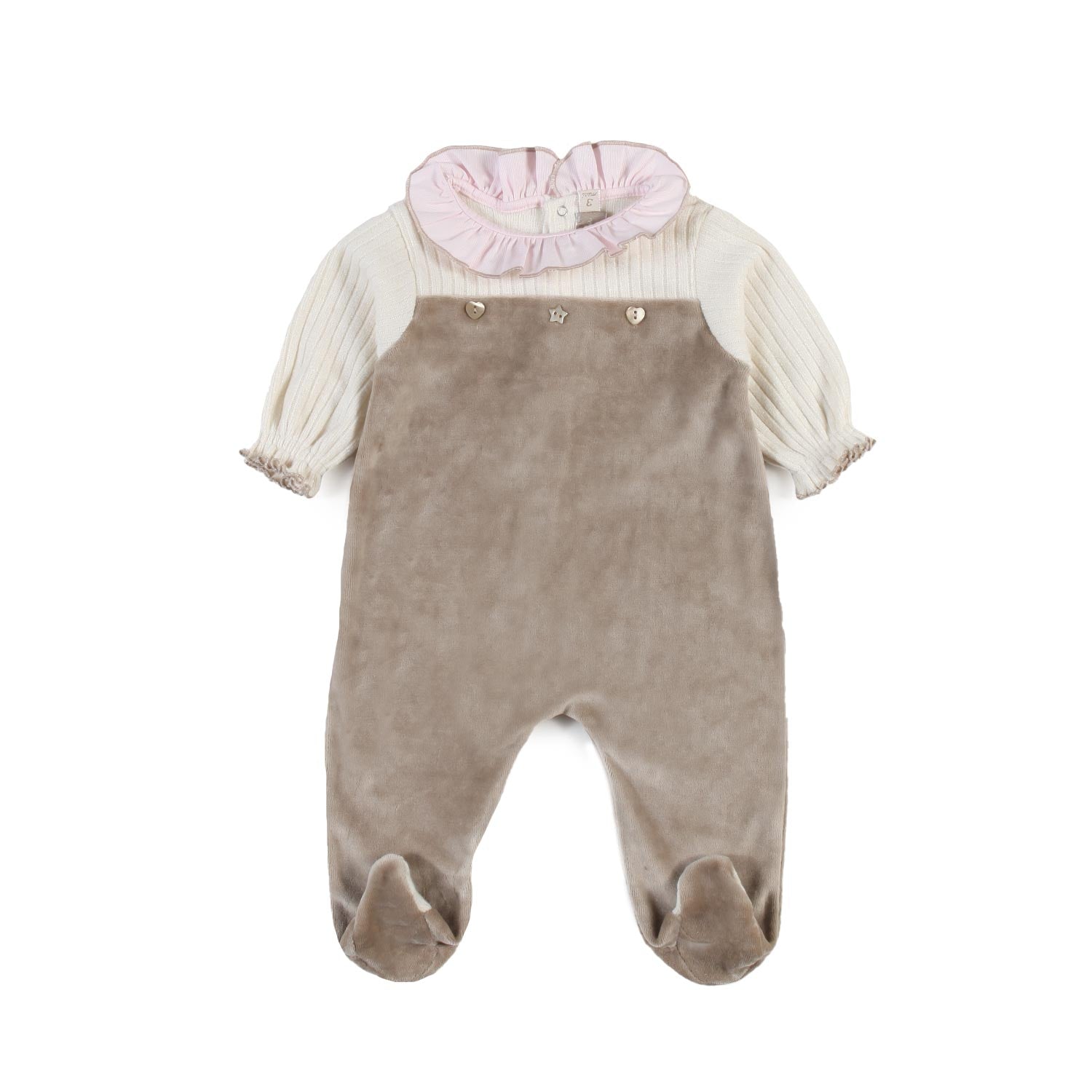 Tutina La Stupenderia beige e rosa Bimba - annameglio.com abbigliamento moda