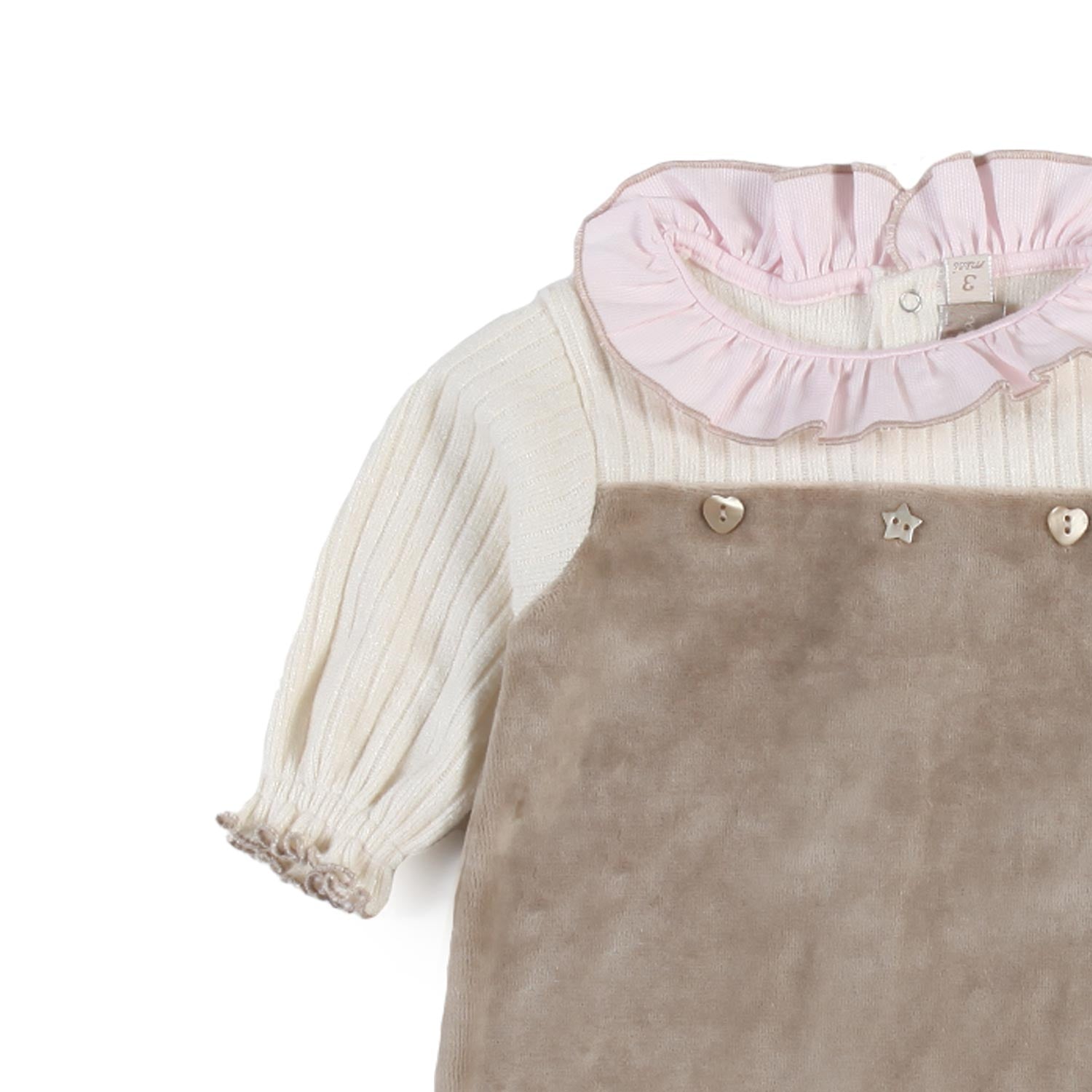 Tutina La Stupenderia beige e rosa Bimba - annameglio.com abbigliamento moda
