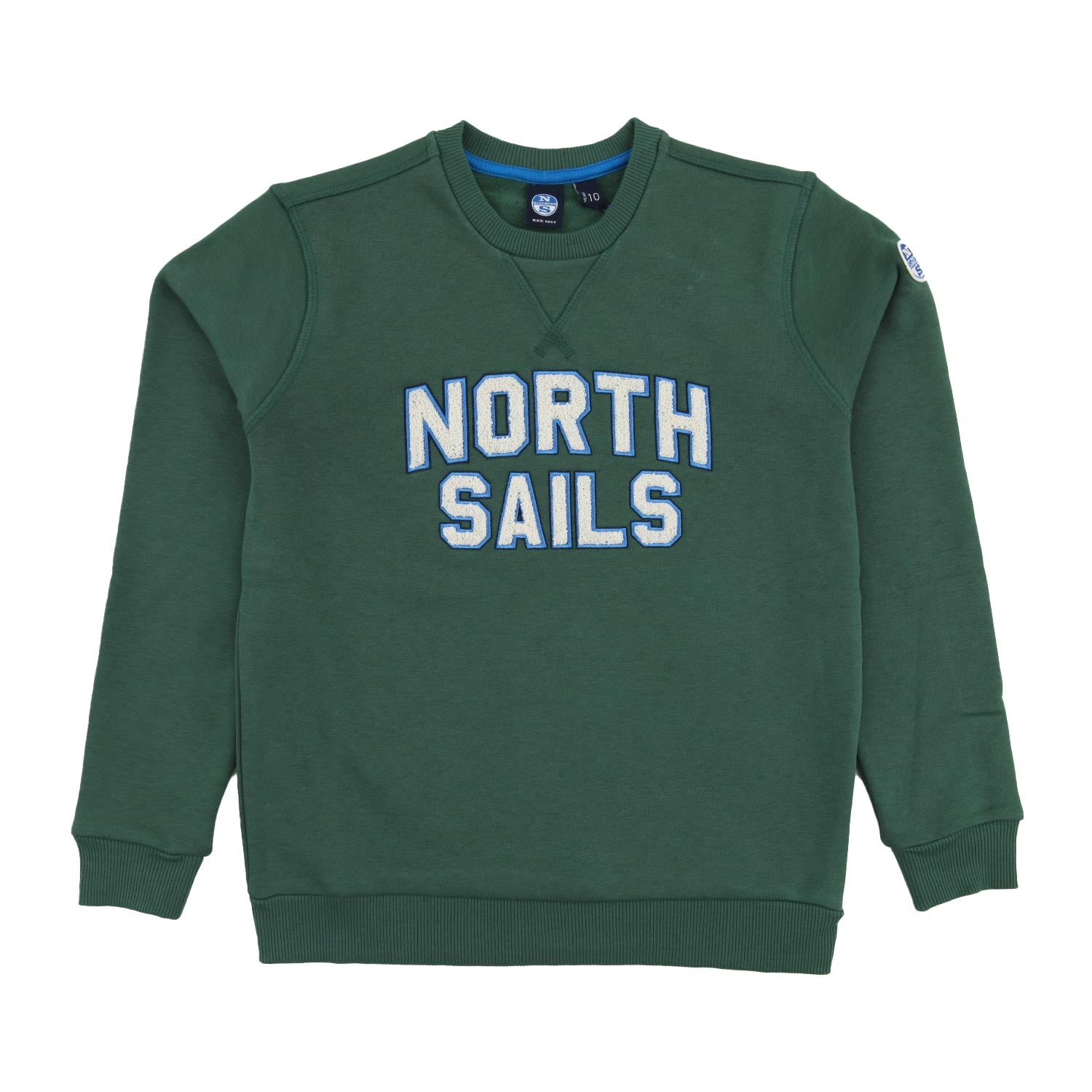 Felpa verde con lettering in spugna - annameglio.com abbigliamento moda