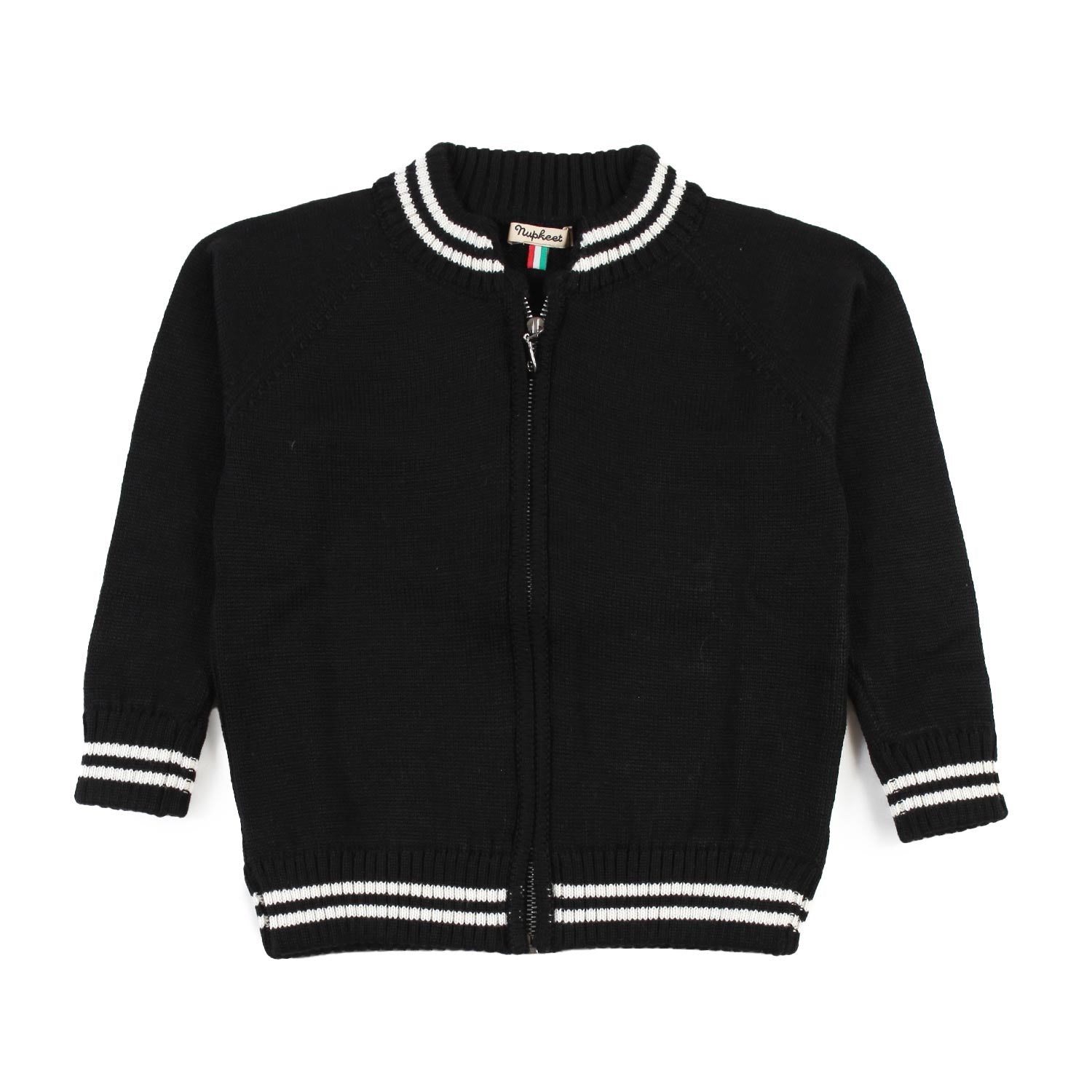 Cardigan NK Ogliastro nero e panna - annameglio.com abbigliamento moda