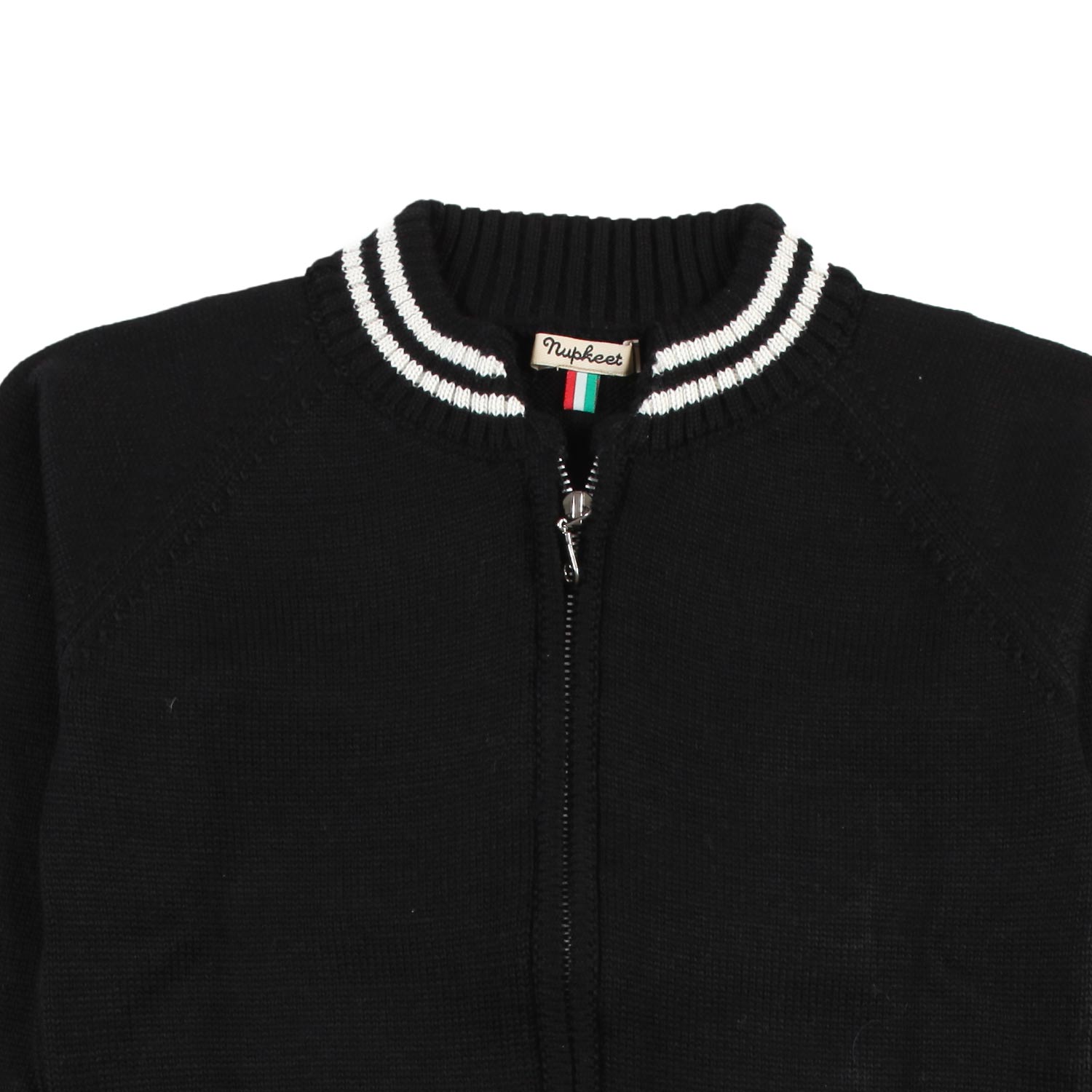 Cardigan NK Ogliastro nero e panna - annameglio.com abbigliamento moda