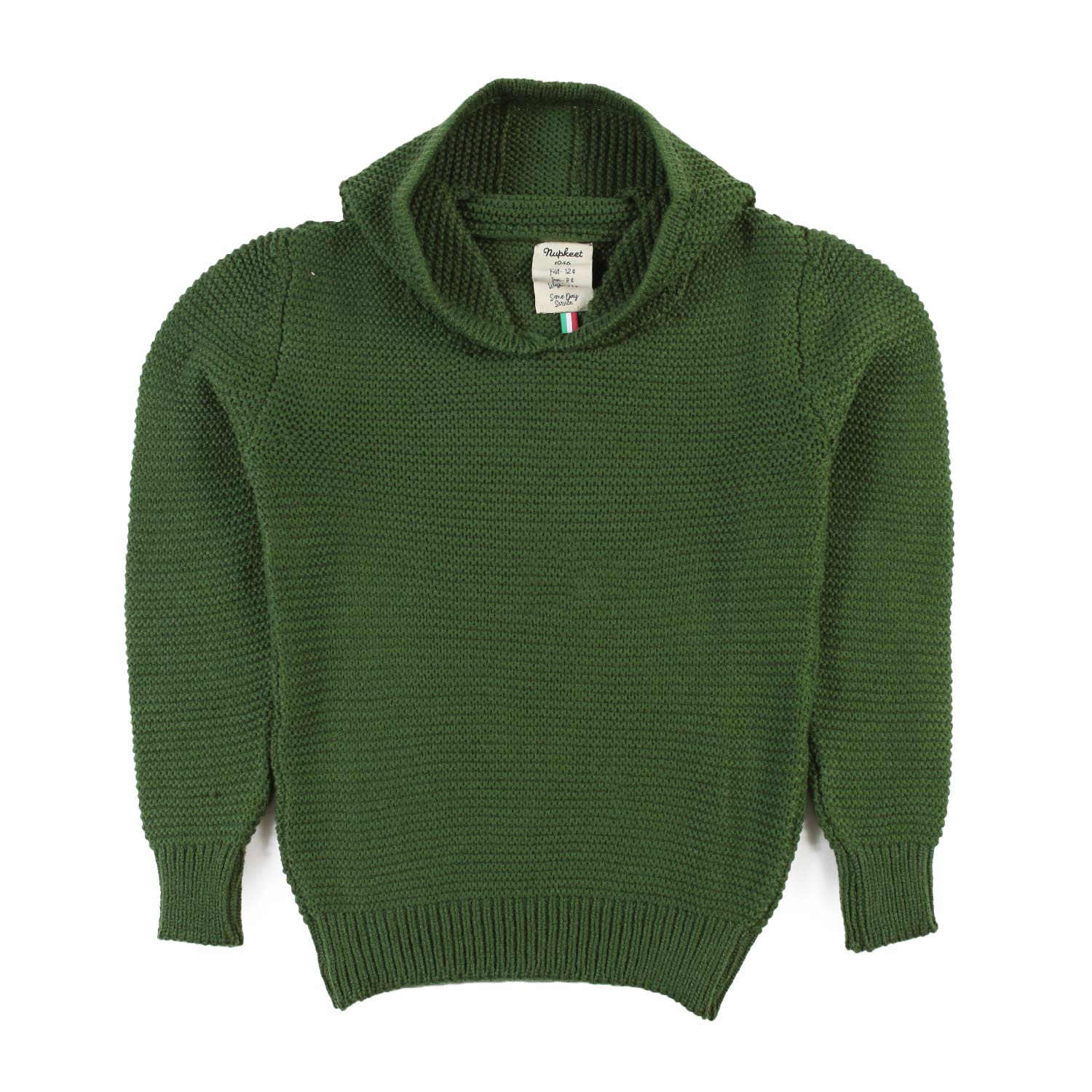 Maglione NK Matese verde con cappuccio - annameglio.com abbigliamento moda