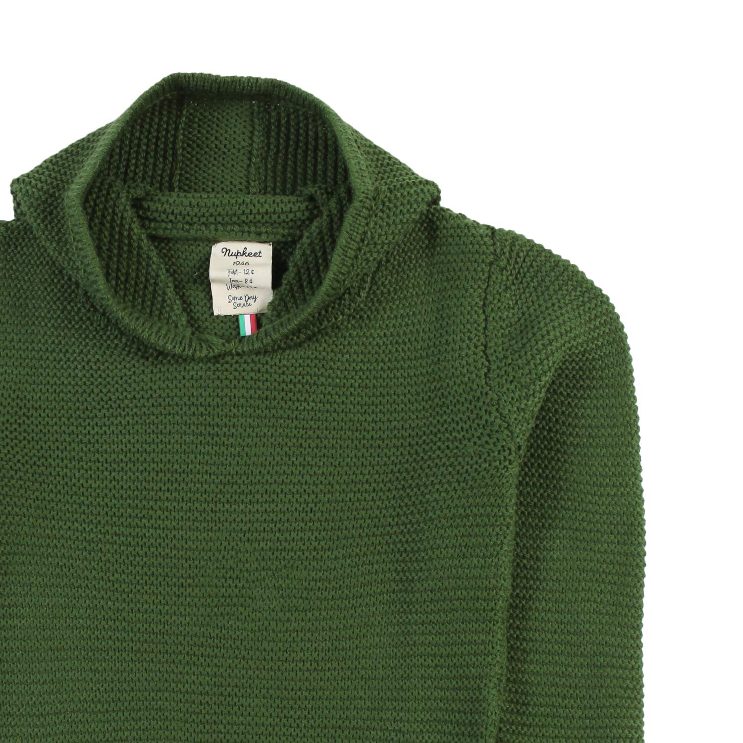 Maglione NK Matese verde con cappuccio - annameglio.com abbigliamento moda