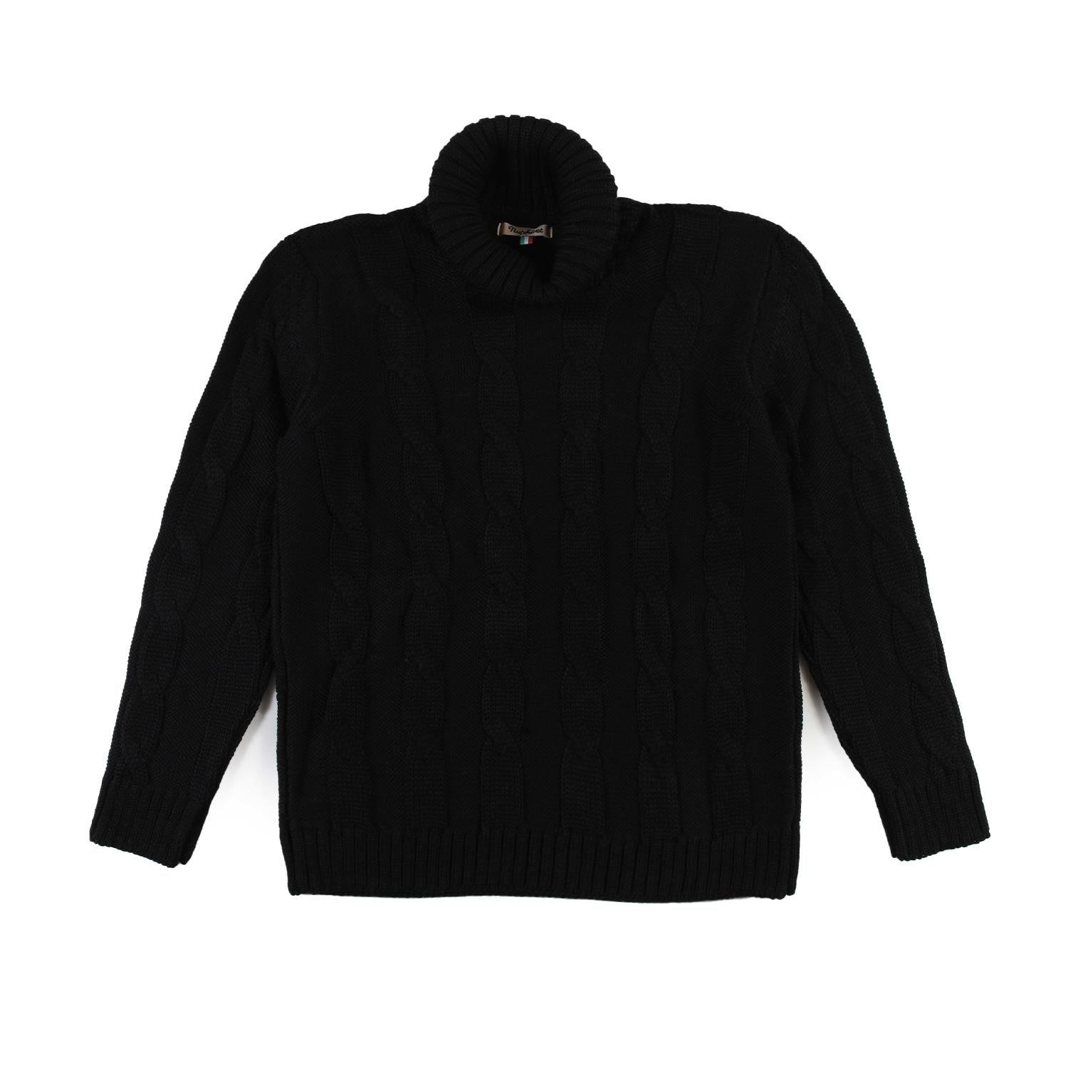 Pullover collo tricot misto lana nero teen - annameglio.com abbigliamento moda
