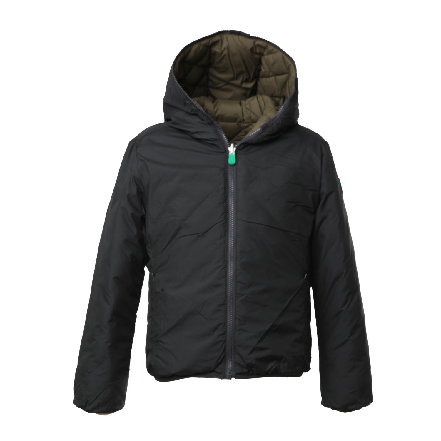 Piumino reversibile Jobi nero opaco e verde oliva - annameglio.com abbigliamento moda