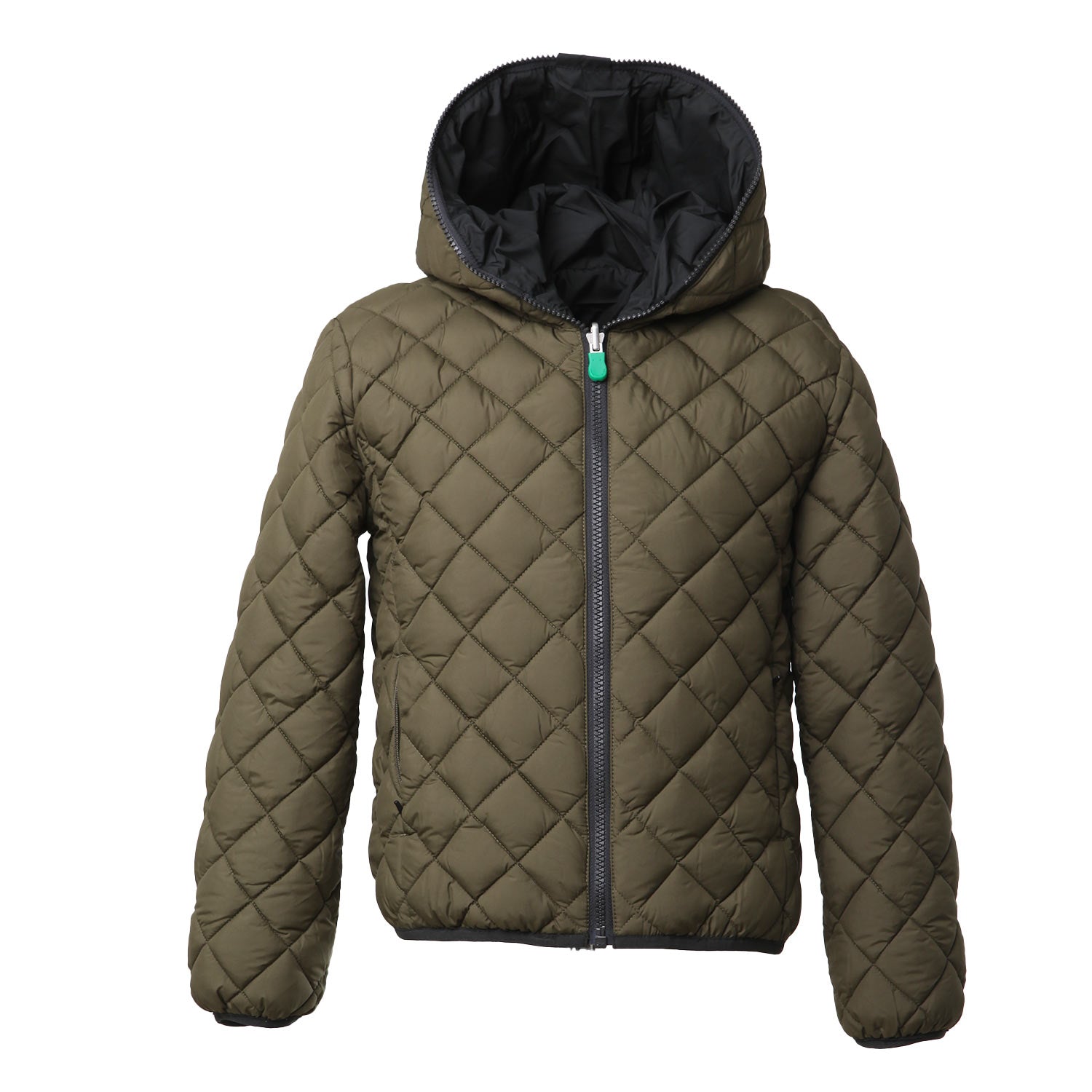Piumino reversibile Jobi nero opaco e verde oliva - annameglio.com abbigliamento moda