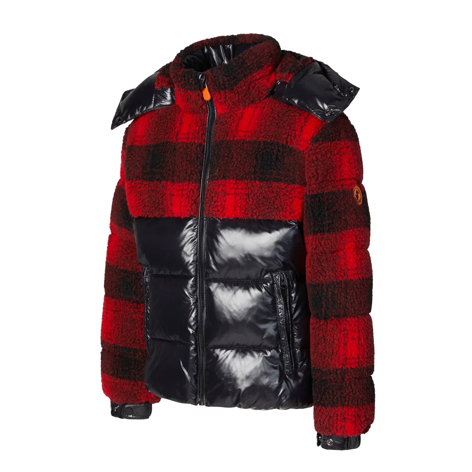 Piumino Zai rosso fiamma tartan e nero semilucido - annameglio.com abbigliamento moda