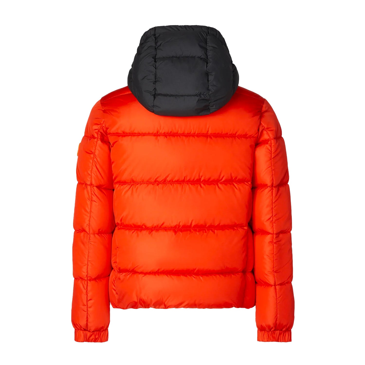 Piumino Rumex rosso papavero con cappuccio nero - annameglio.com abbigliamento moda