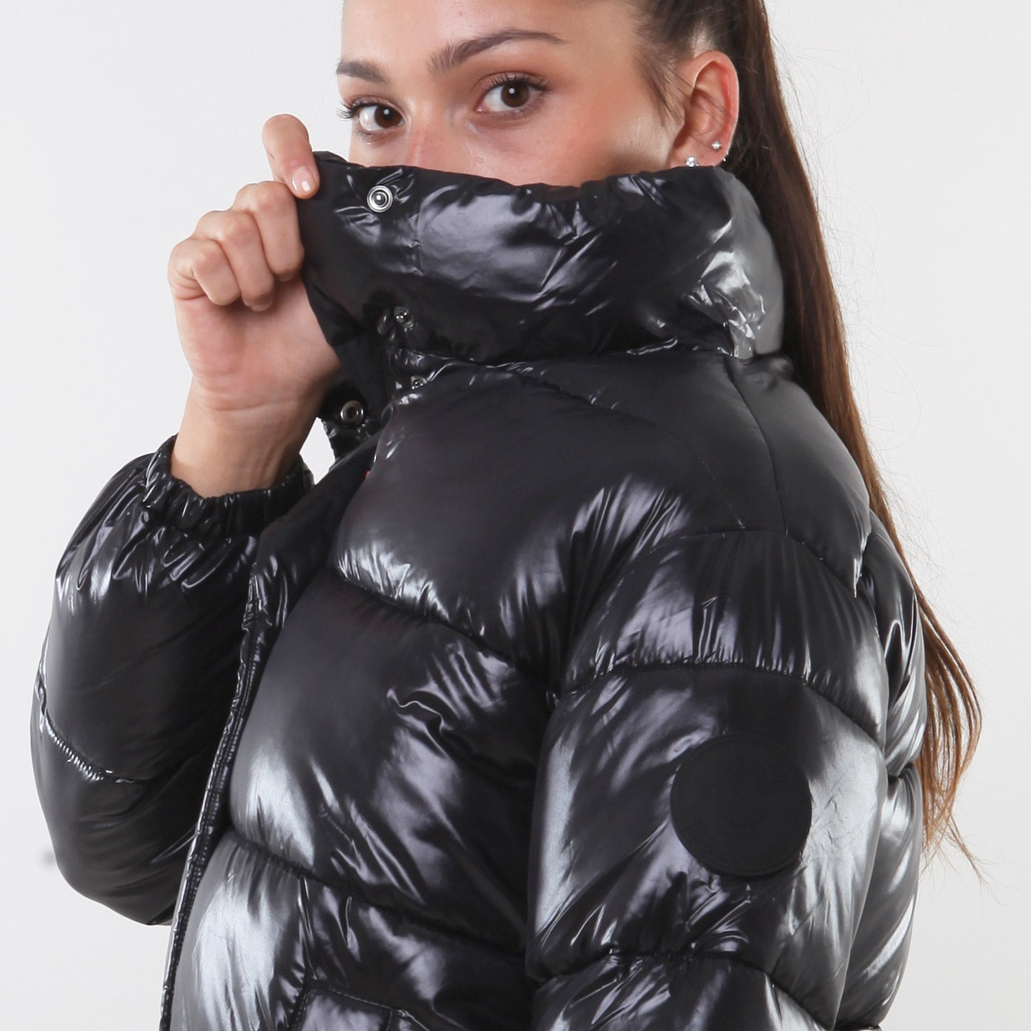 Piumino Cini nero semilucido Bambina e Ragazza - annameglio.com abbigliamento moda