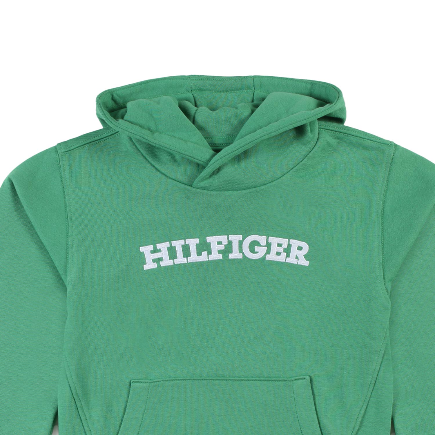Felpa hoodie verde con logo Hilfiger bianco - annameglio.com abbigliamento moda
