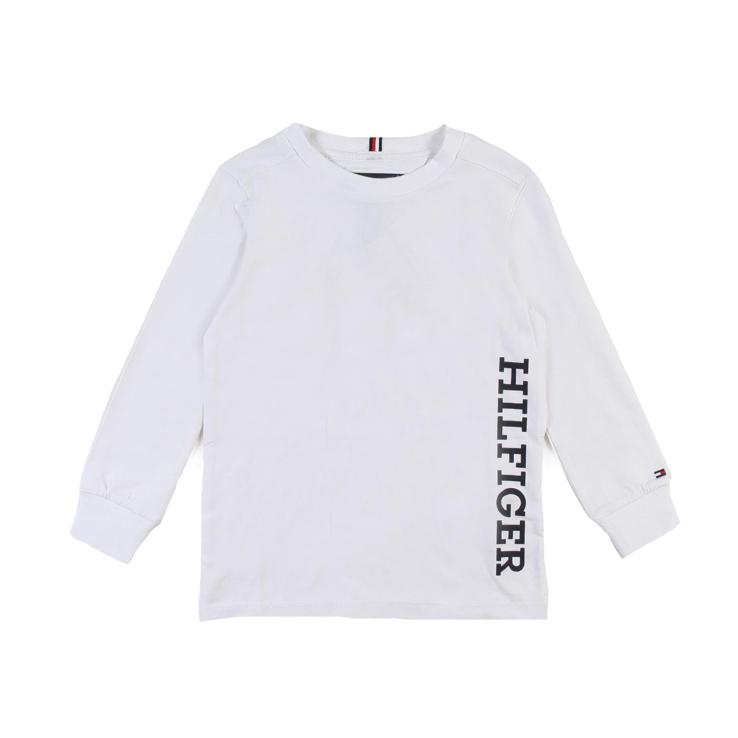 T-shirt lunga Tommy bianca con logo blu - annameglio.com abbigliamento moda