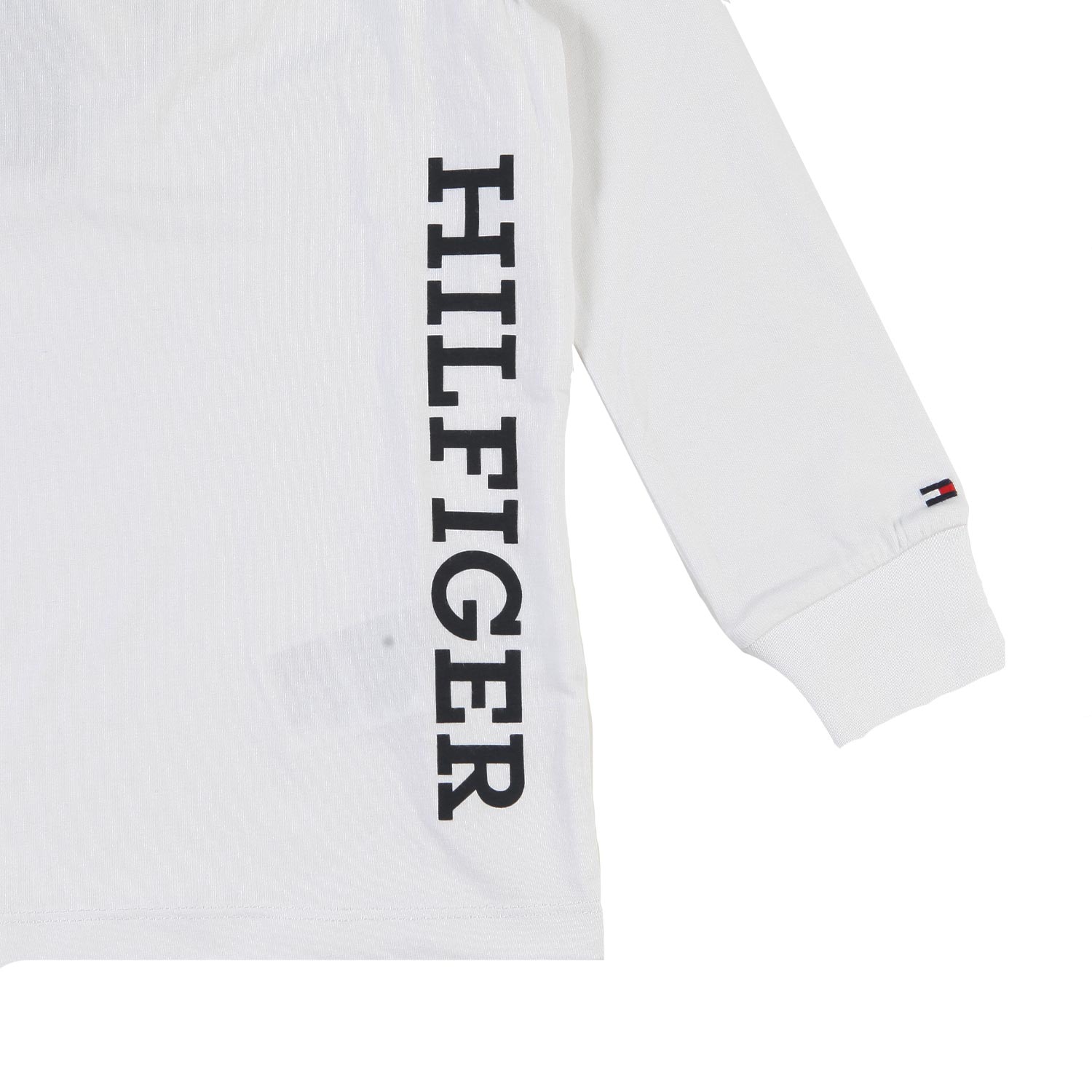 T-shirt lunga Tommy bianca con logo blu - annameglio.com abbigliamento moda