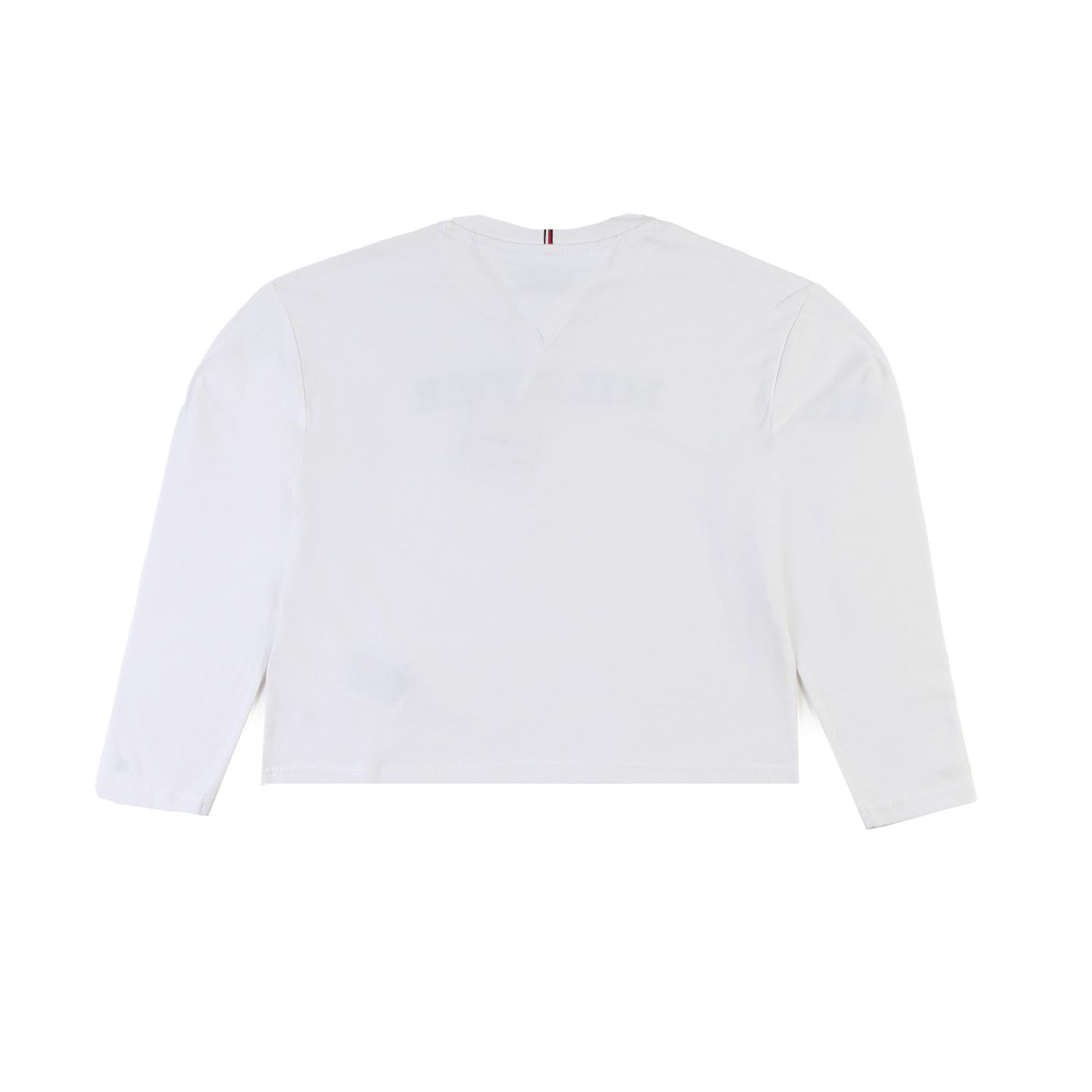 T-shirt lunga bianca con logo Hilfiger blu - annameglio.com abbigliamento moda