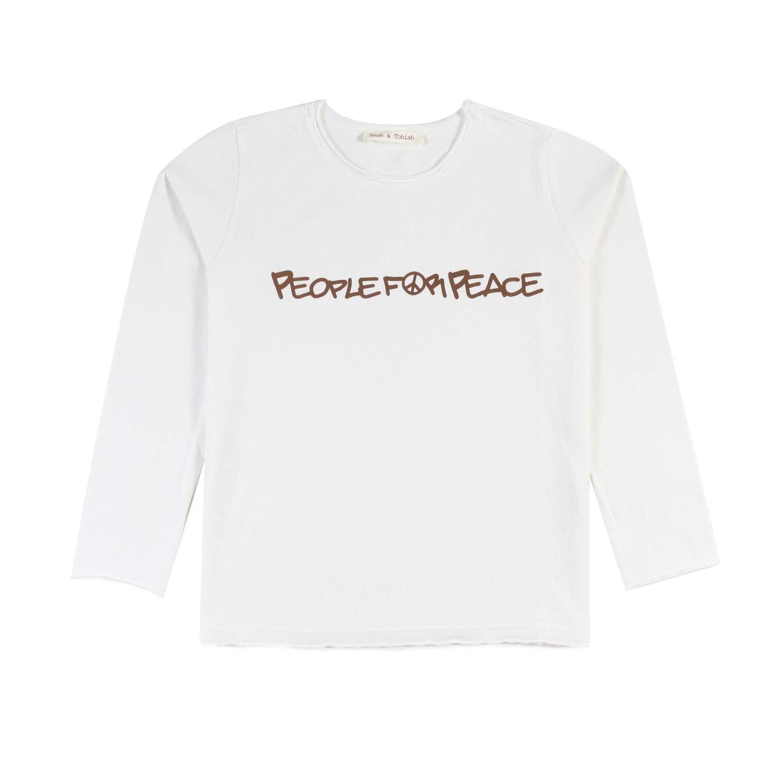 T-shirt unisex Zhoe e Tobiah bianca e marrone - annameglio.com abbigliamento moda