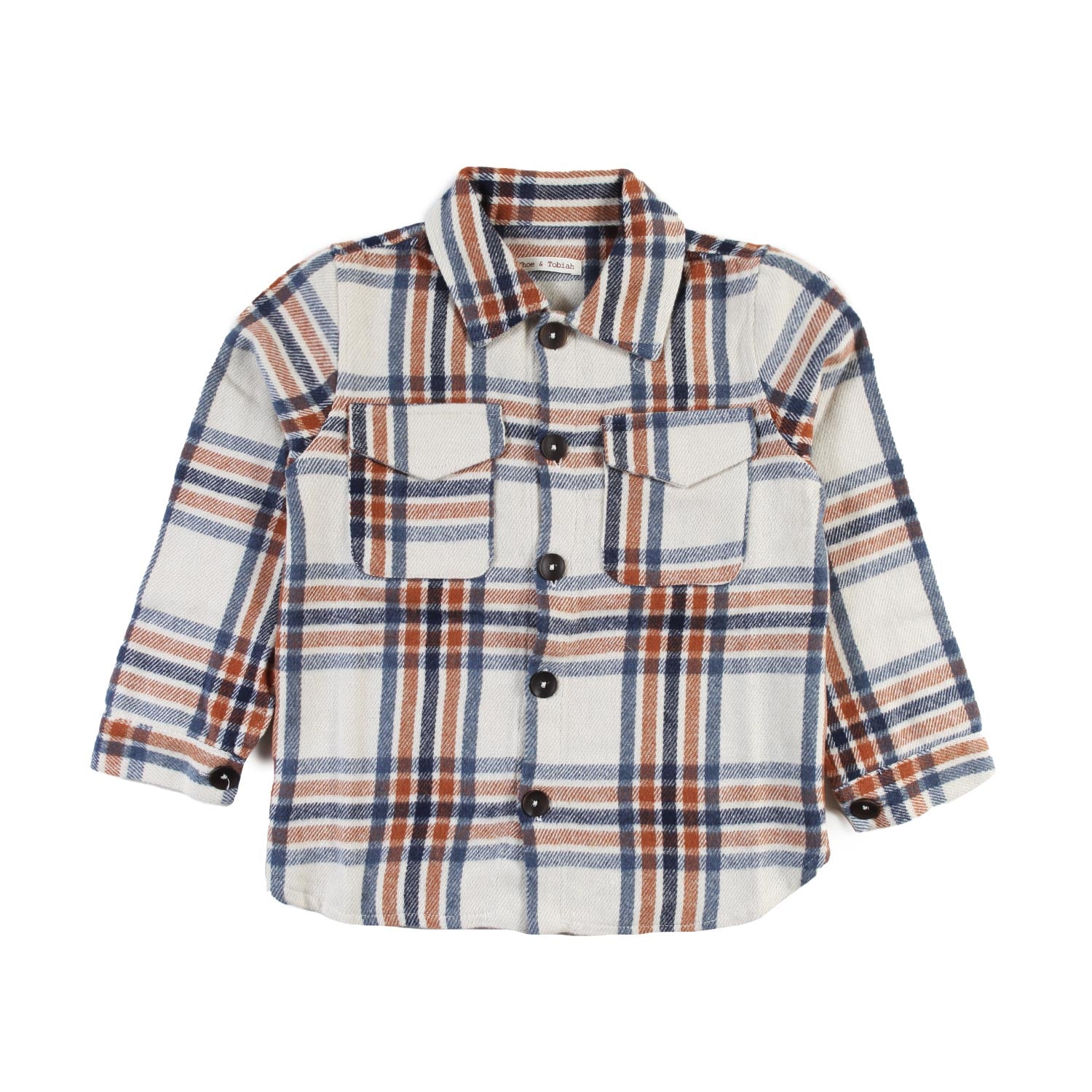 Camicia tartan Zhoe e Tobiah panna e blu Bambino - annameglio.com abbigliamento moda