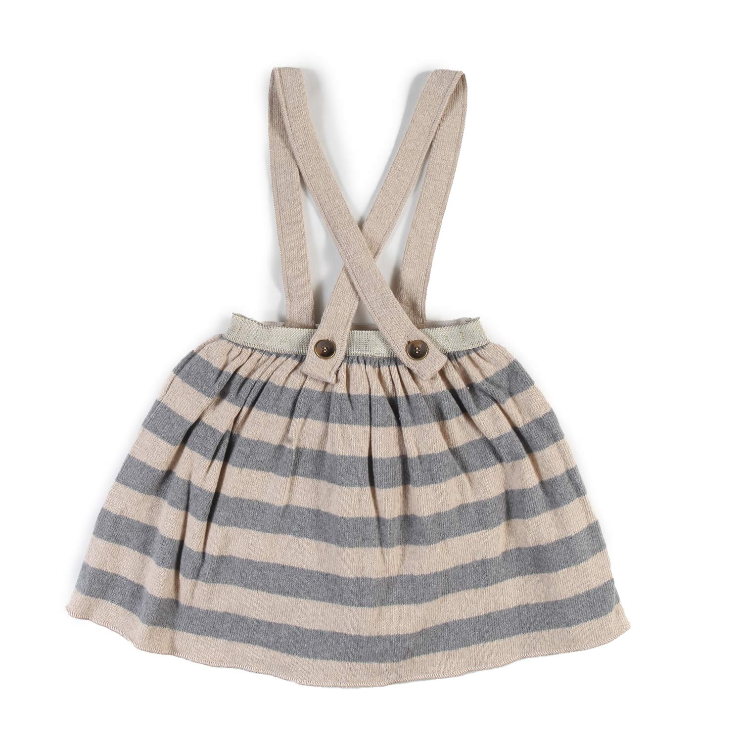 Gonna salopette Zhoe e Tobiah beige e grigia Bimba - annameglio.com abbigliamento moda