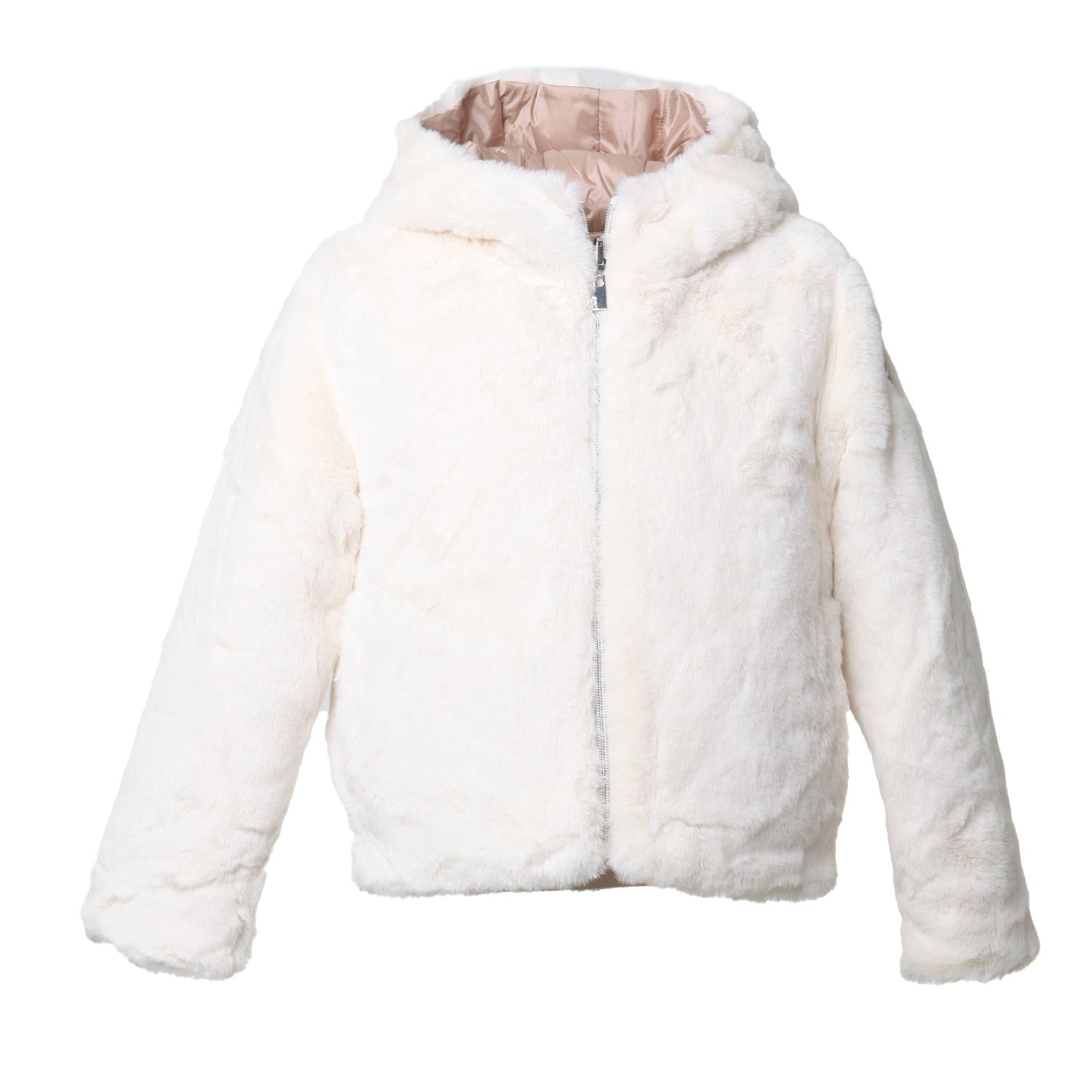 Giubbotto K Metalia Fur reversibile bianco e beige - annameglio.com abbigliamento moda
