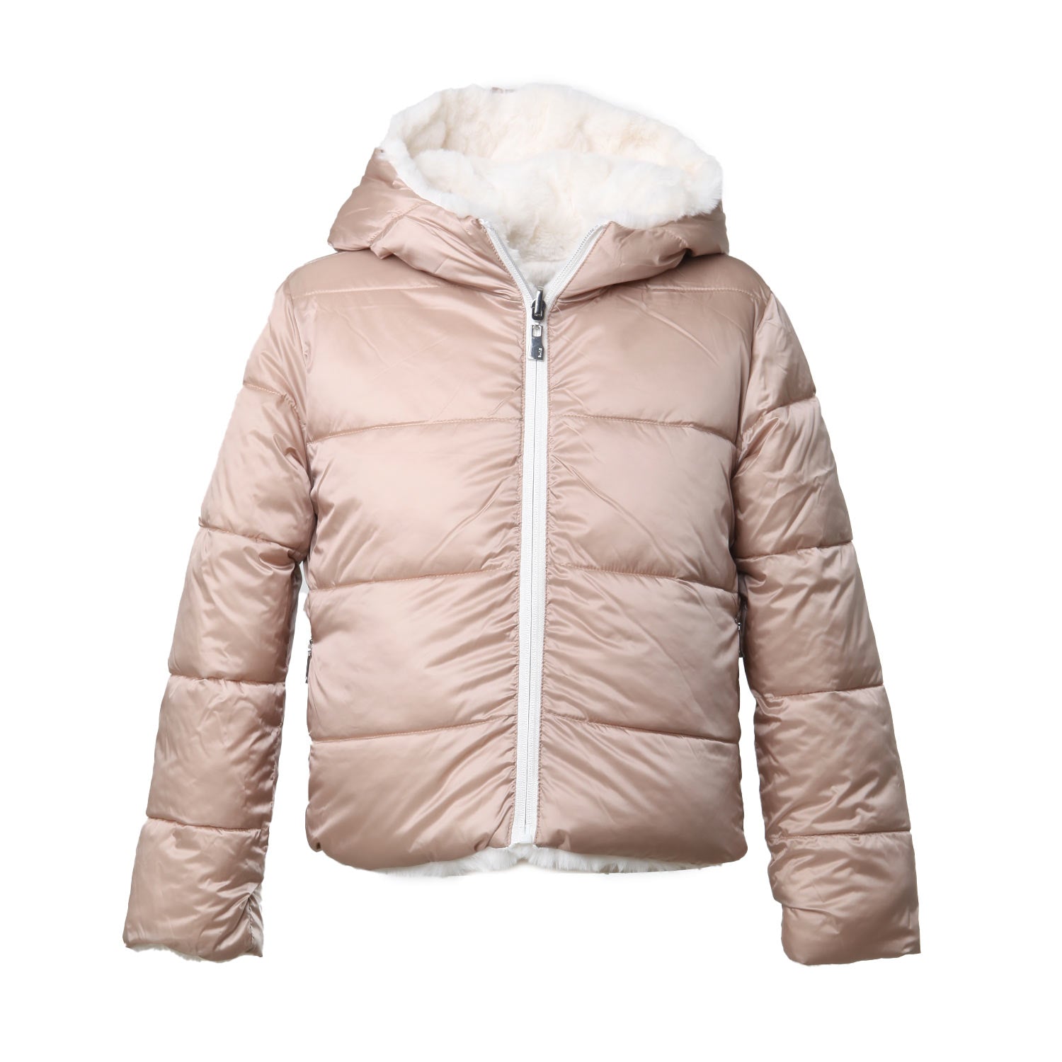 Giubbotto K Metalia Fur reversibile bianco e beige - annameglio.com abbigliamento moda