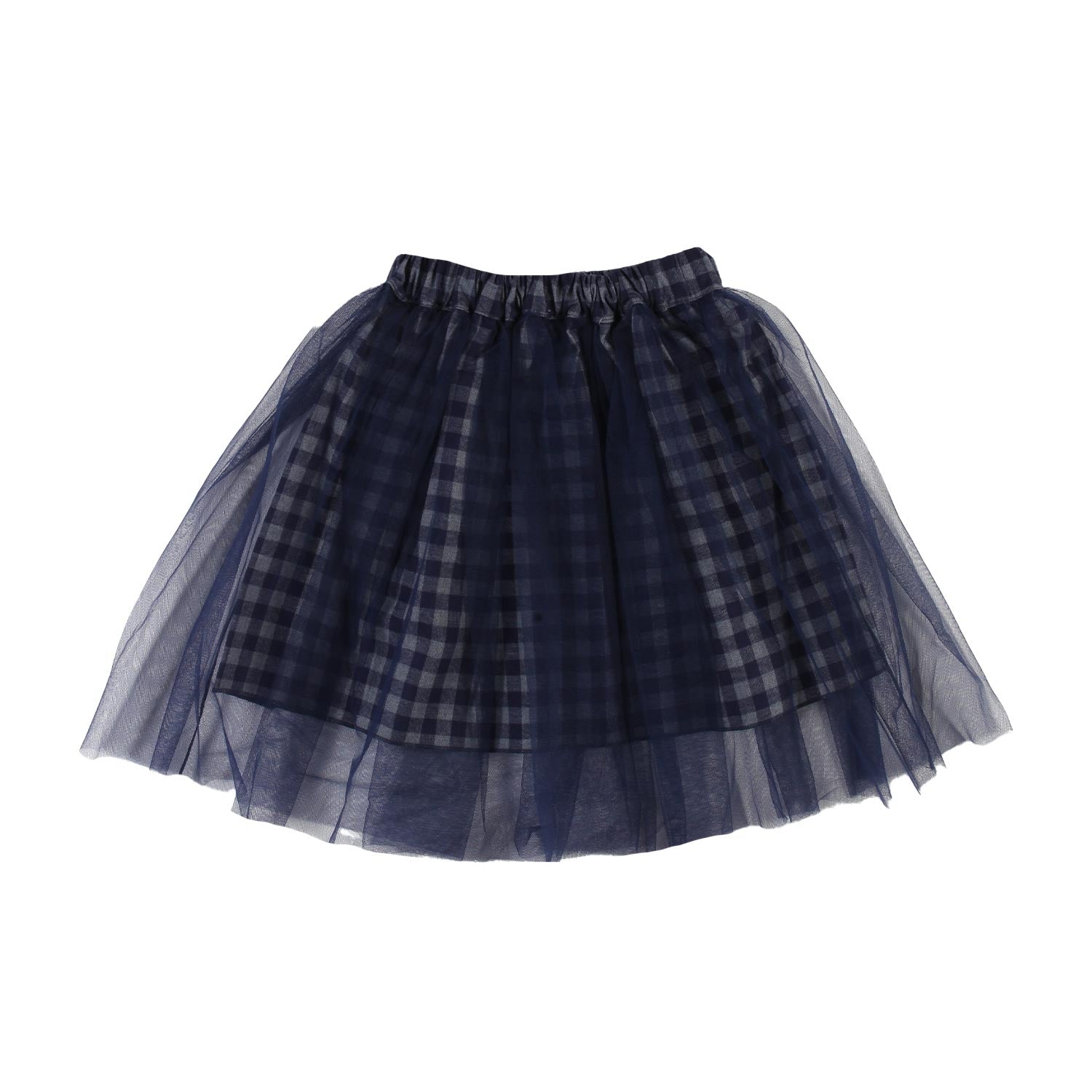 Gonna tulle Vida blu e grigia vichy Bambina - annameglio.com abbigliamento moda