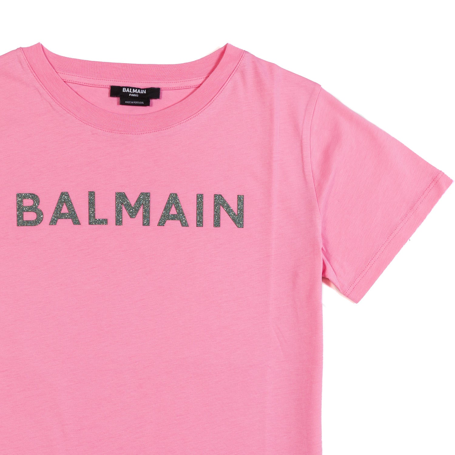 T-SHIRT ROSA CON LOGO ARGENTO BAMBINA E TEENAGER - annameglio.com abbigliamento moda