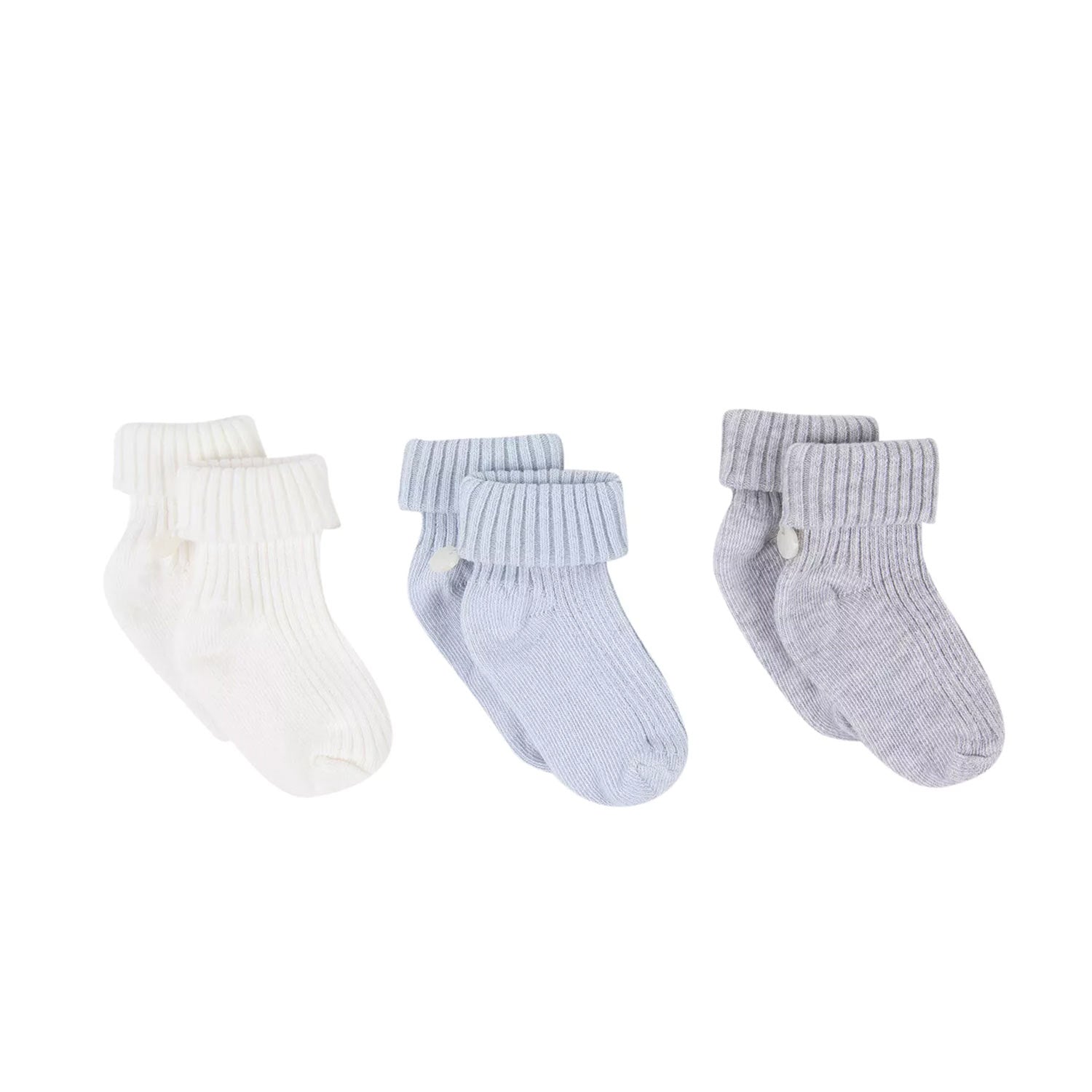 Set calzini bianco, grigio e celeste neonato - annameglio.com abbigliamento moda
