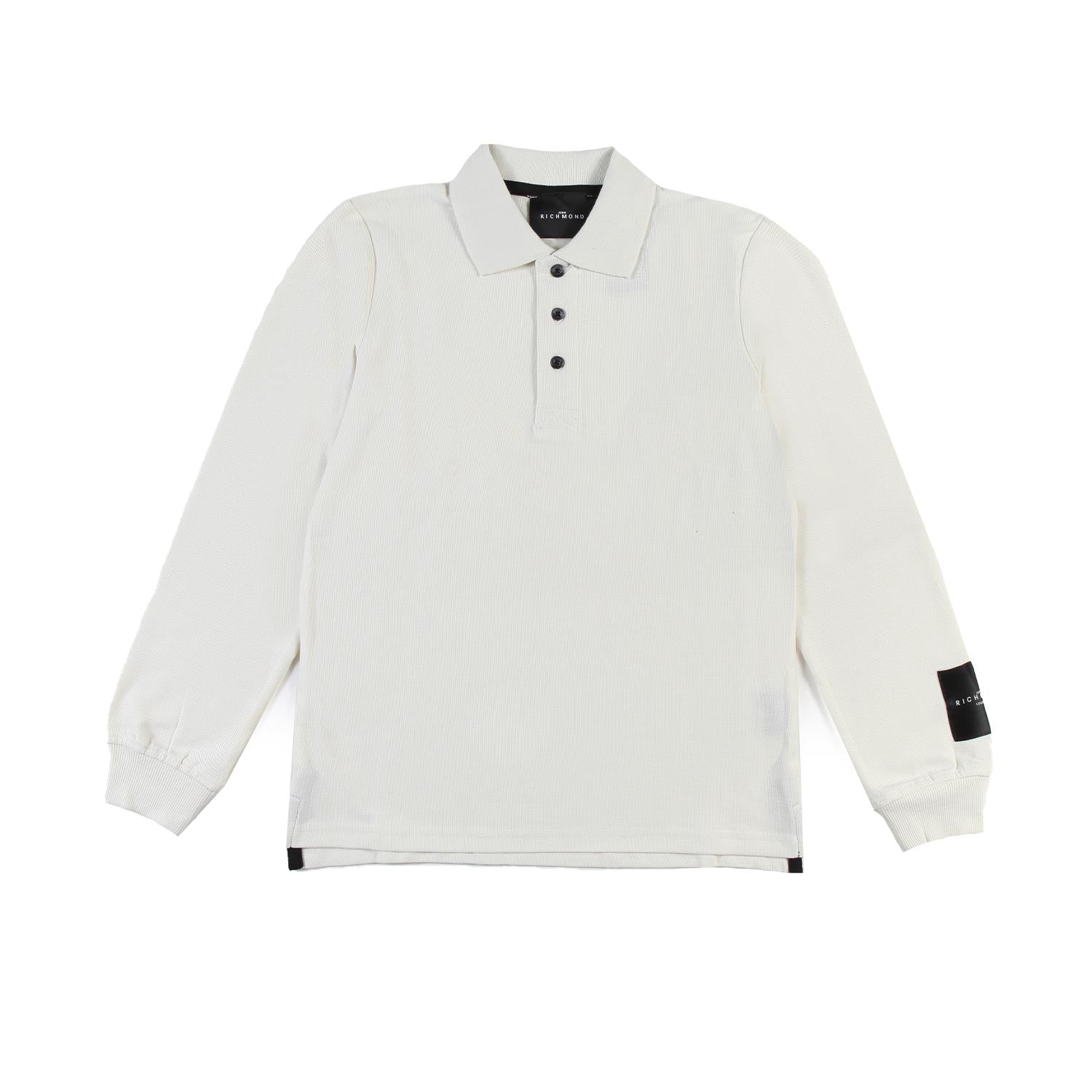 Polo lunga JRK panna con patch logo - annameglio.com abbigliamento moda