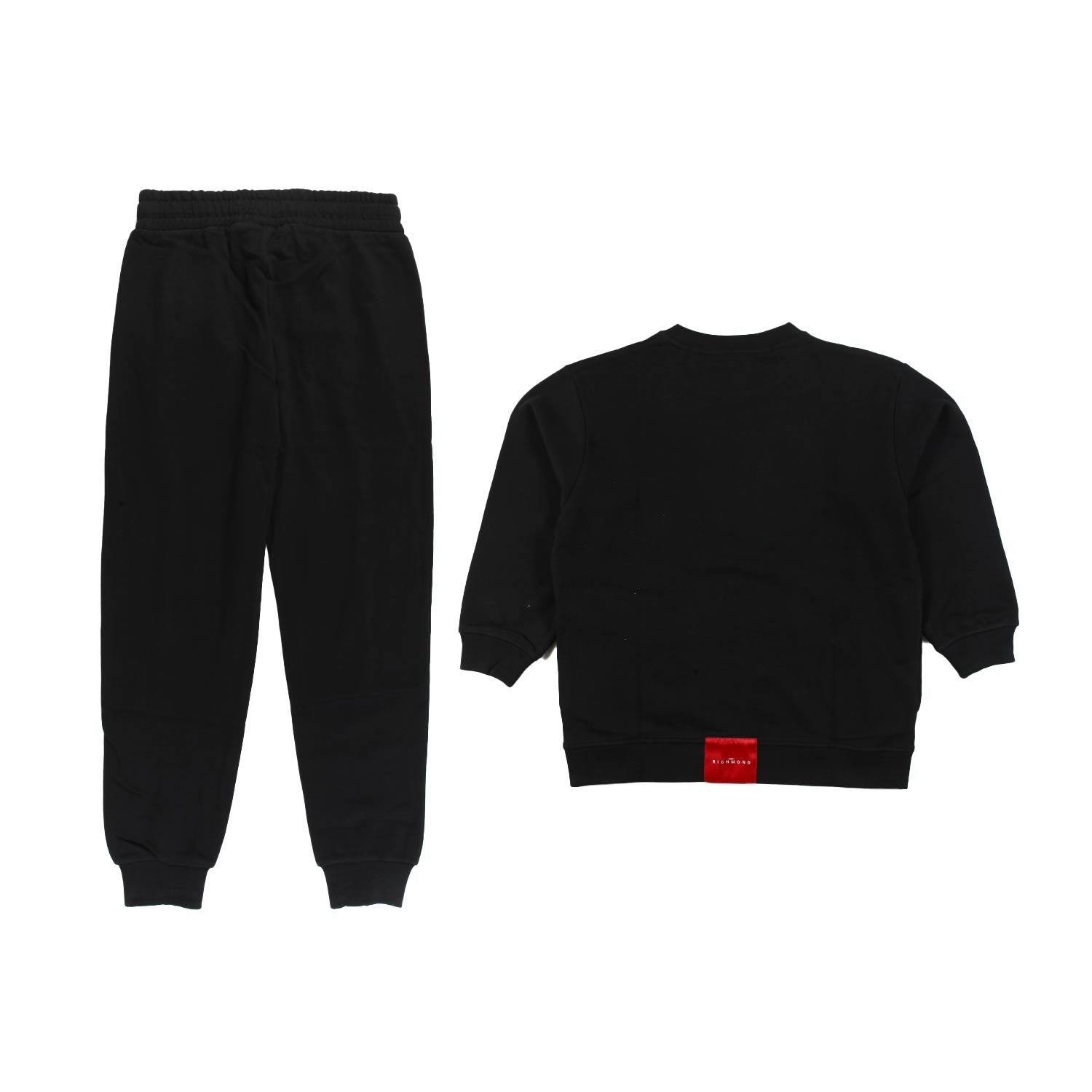 Tuta 2 pezzi John Richmond nera con loghi bianchi - annameglio.com abbigliamento moda