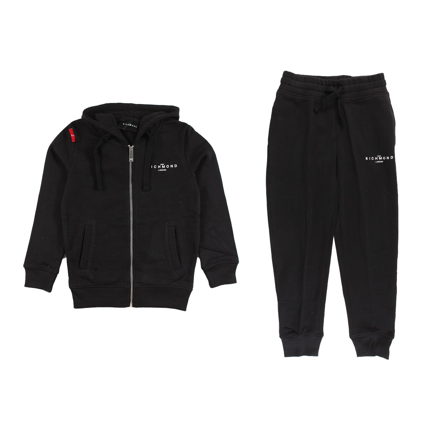 SET FELPA NERA E PANTALONE CON LOGO - annameglio.com abbigliamento moda