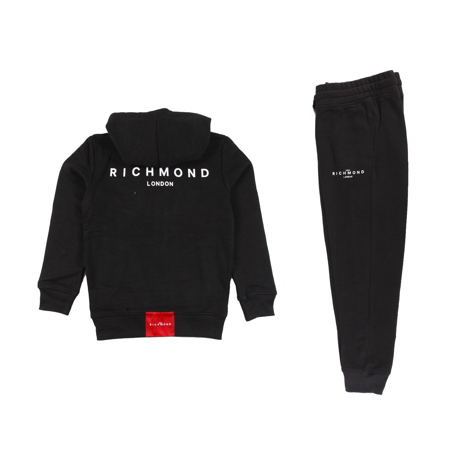 SET FELPA NERA E PANTALONE CON LOGO - annameglio.com abbigliamento moda