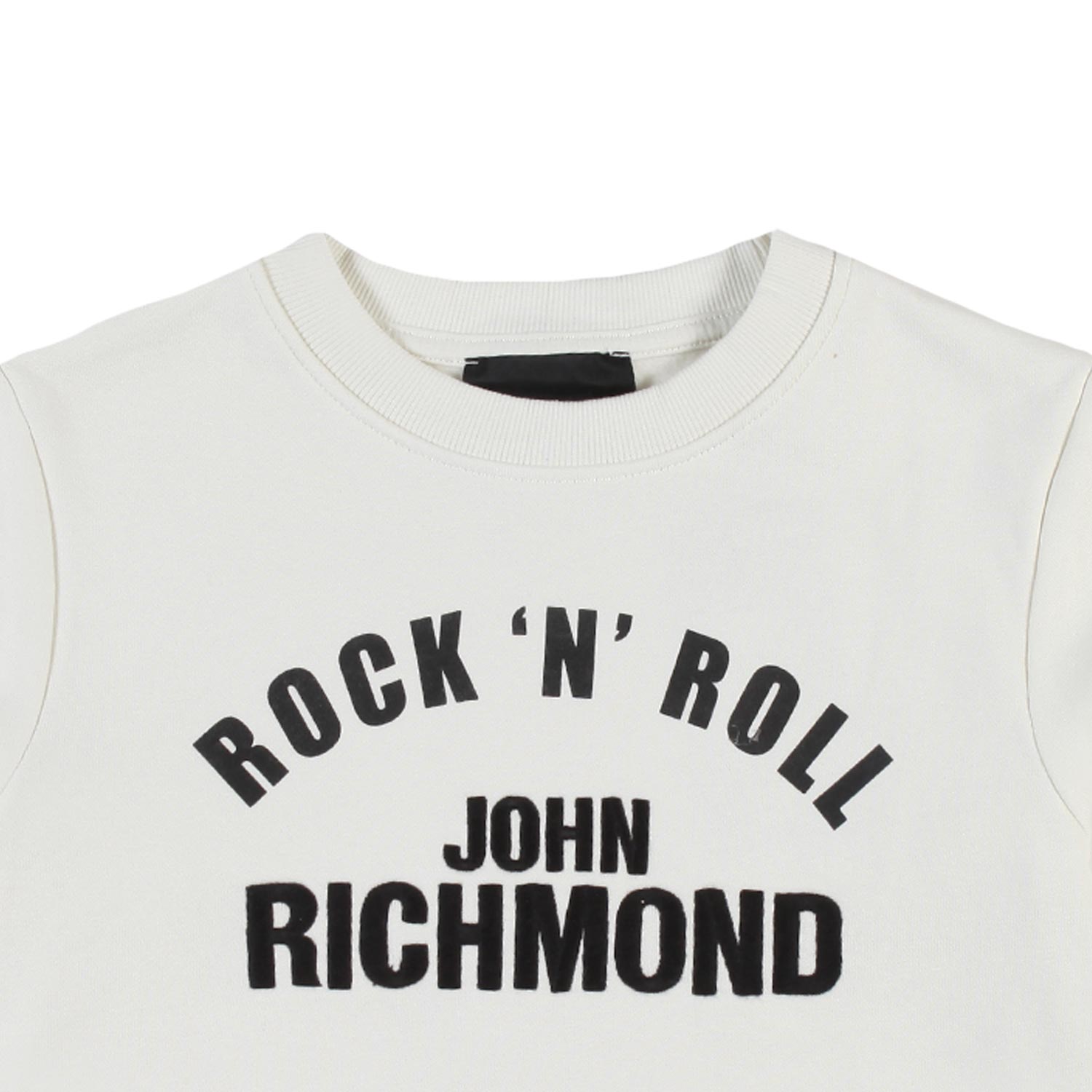 Felpa John Richmond panna con lettering neri - annameglio.com abbigliamento moda