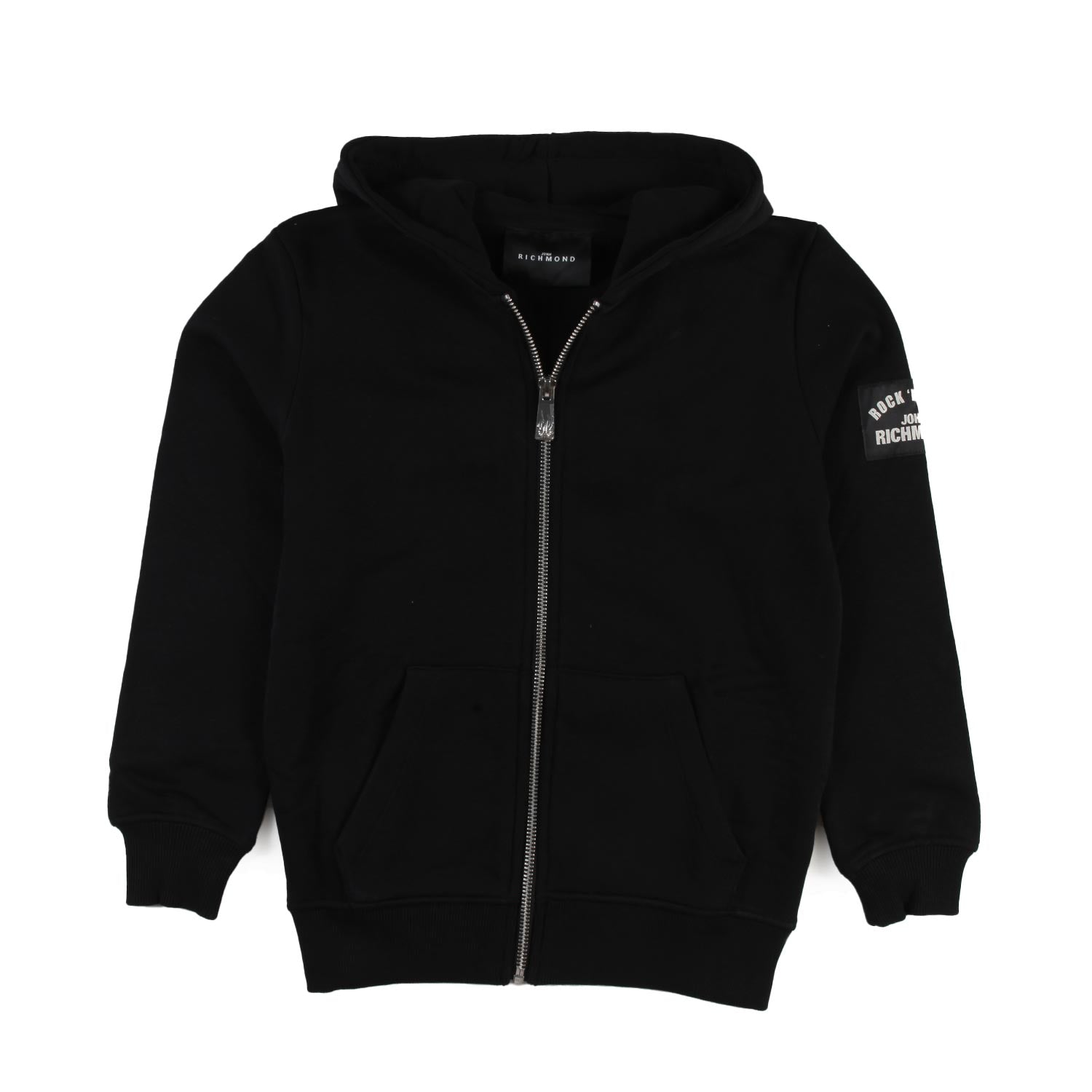 Felpa hoodie JRK nera con lettering bianchi - annameglio.com abbigliamento moda