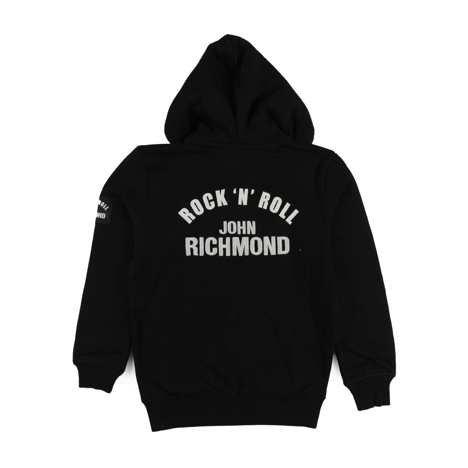 Felpa hoodie JRK nera con lettering bianchi - annameglio.com abbigliamento moda