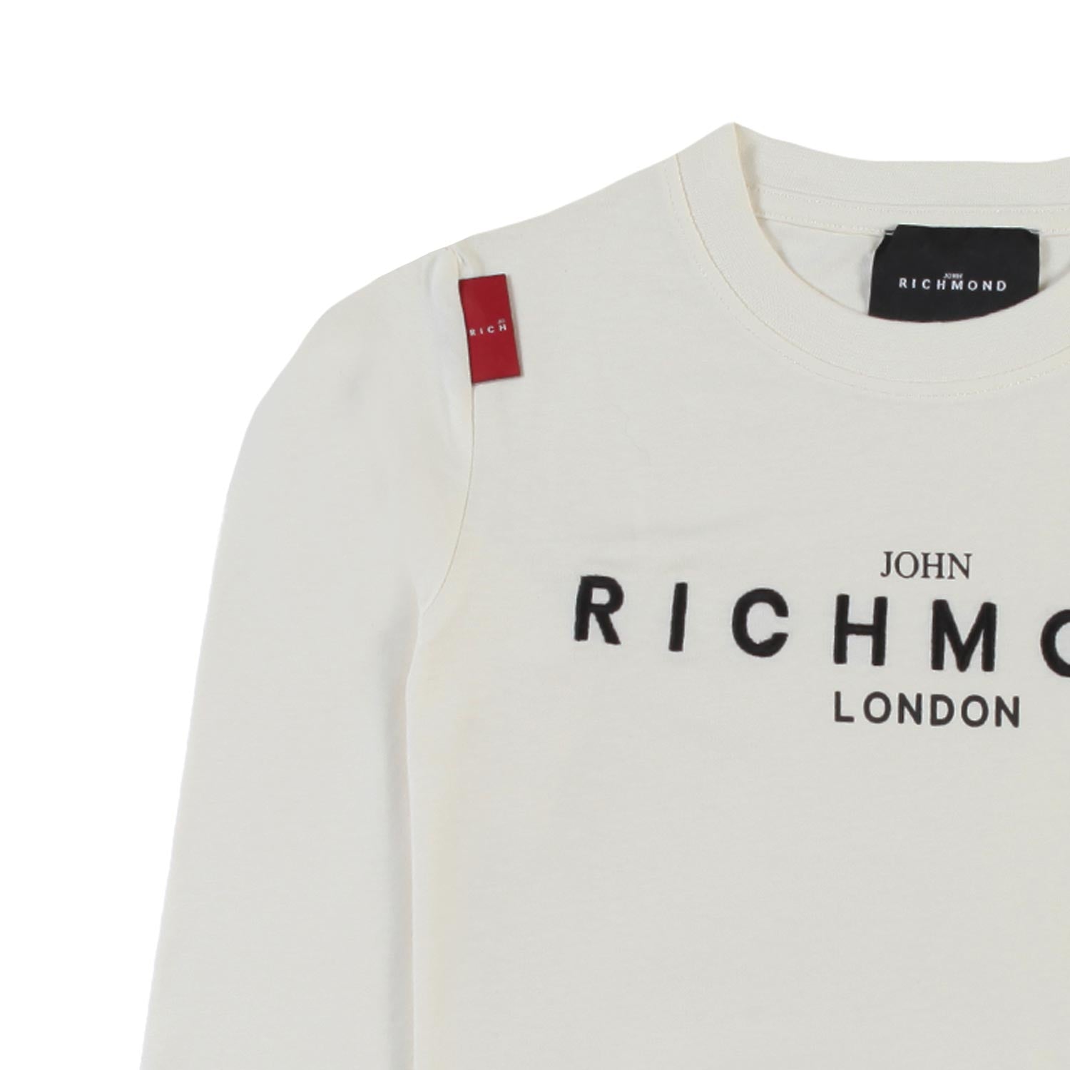 T-shirt lunga JRK panna con logo nero - annameglio.com abbigliamento moda