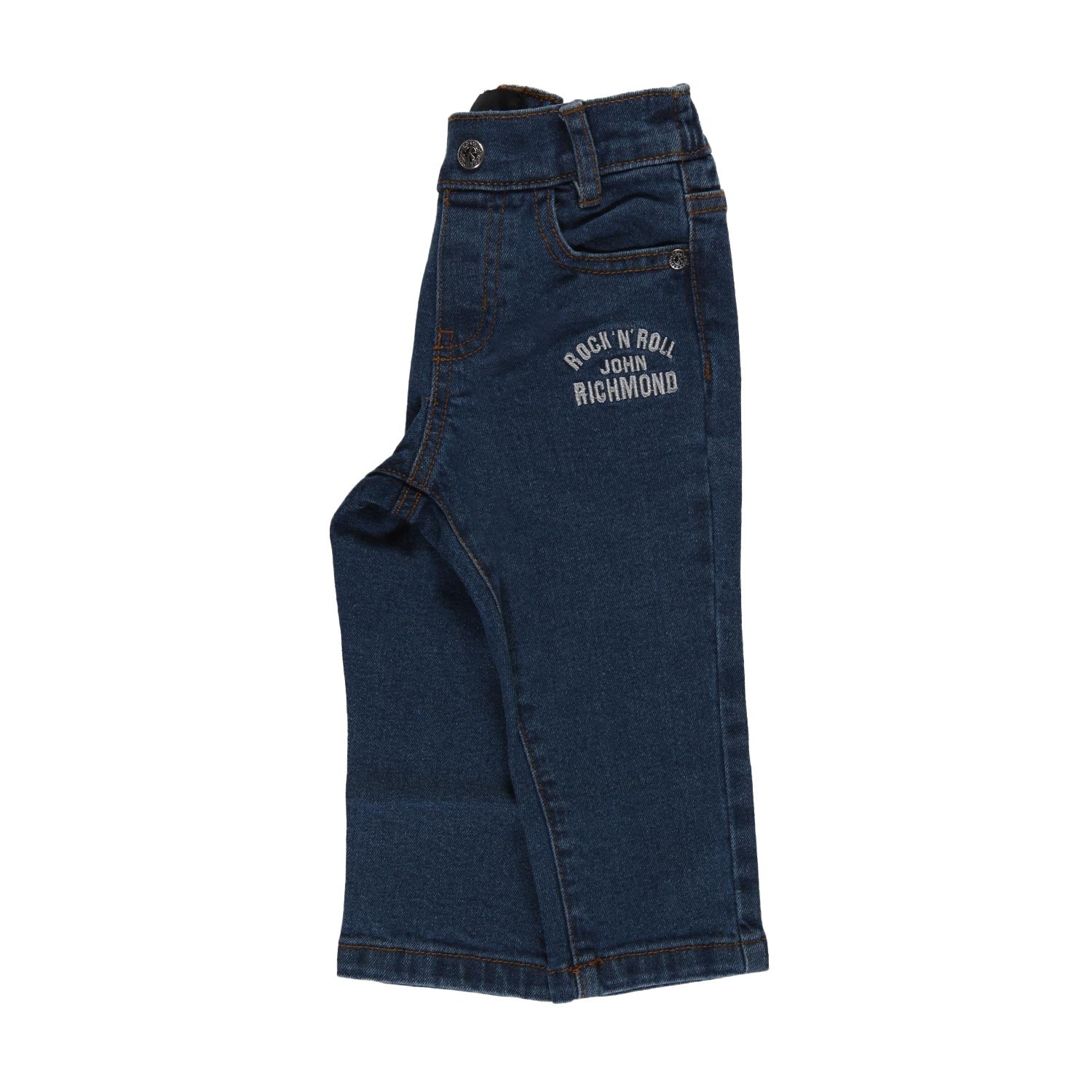 Jeans denim blu con ricamo logo - annameglio.com abbigliamento moda