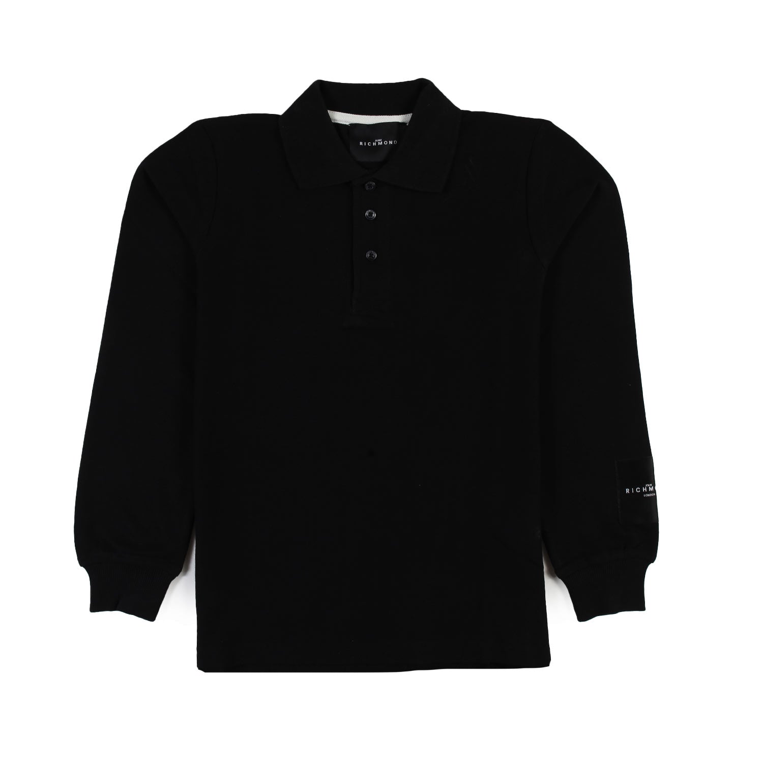 Polo lunga JRK nera con patch logo - annameglio.com abbigliamento moda