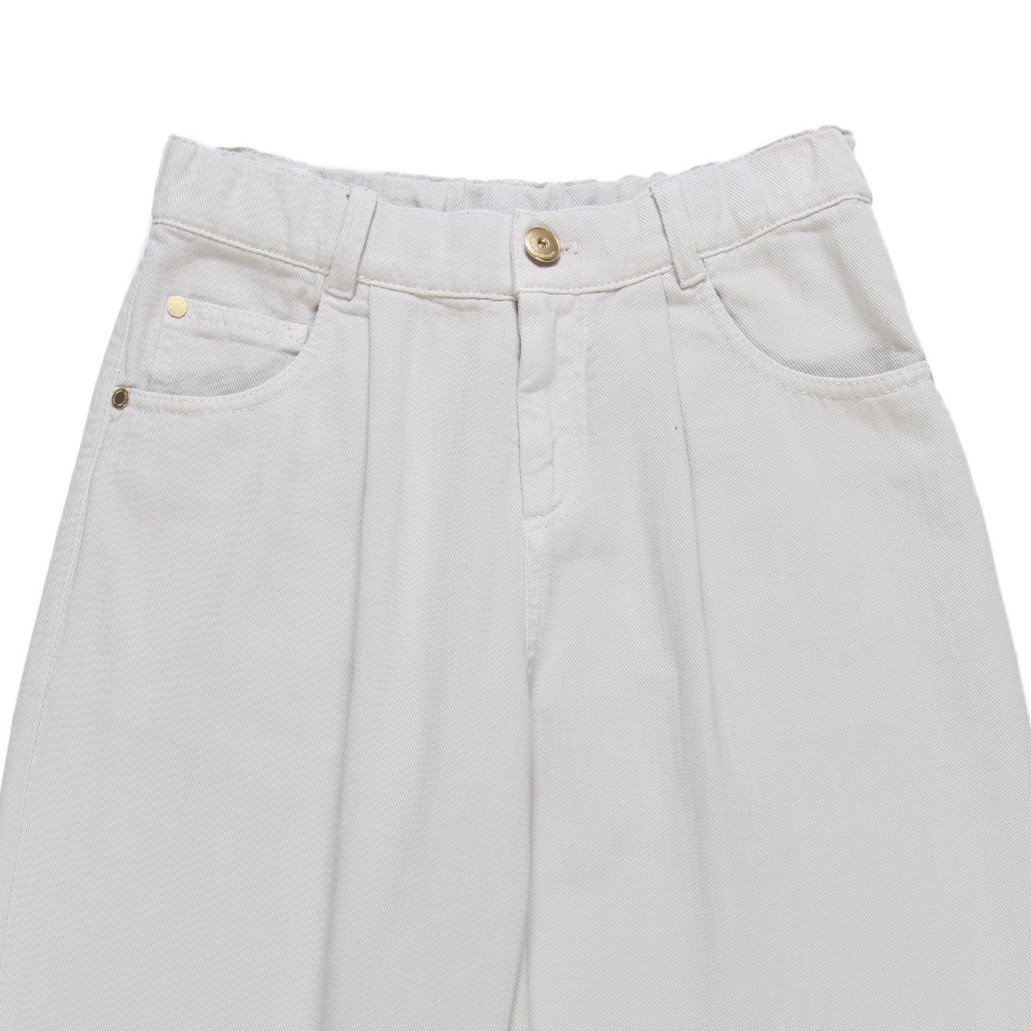 Pantalone loose denim ecru Brunello Cucinelli - annameglio.com abbigliamento moda