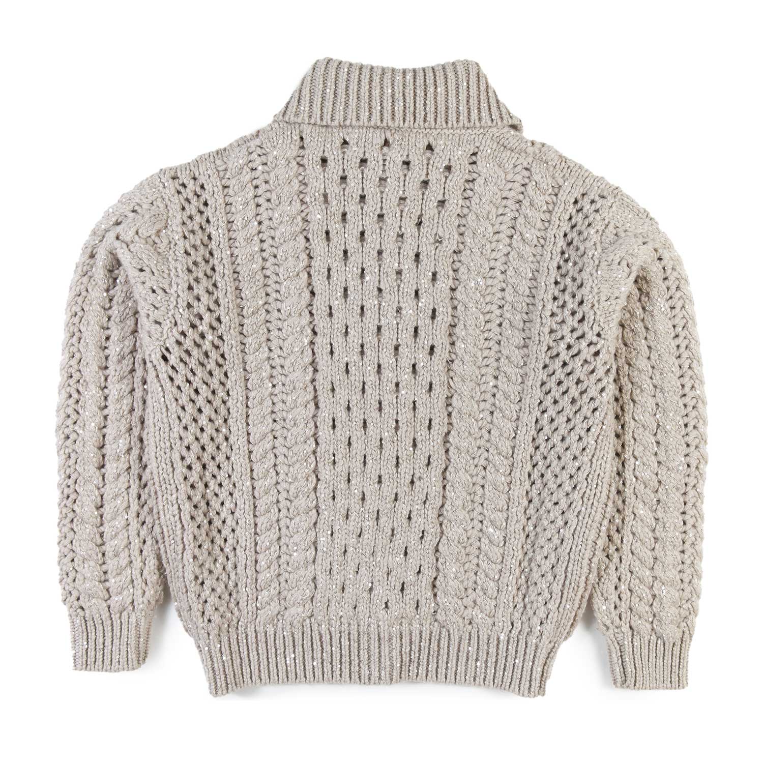 Cardigan Dazzling Brunello Cucinelli nocciola - annameglio.com abbigliamento moda