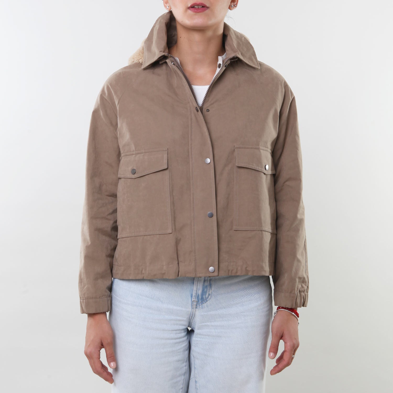 Giacca Beige imbottita con cappuccio - annameglio.com abbigliamento moda