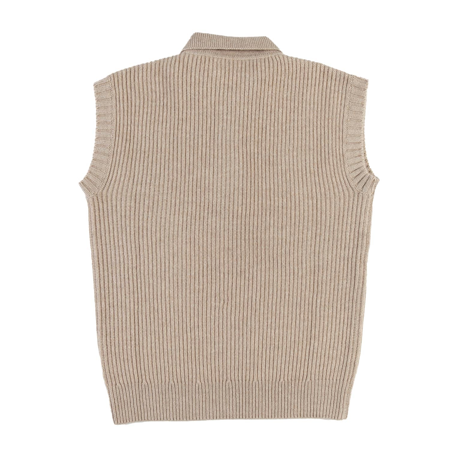 Gilet cachemire beige a coste B. Cucinelli - annameglio.com abbigliamento moda