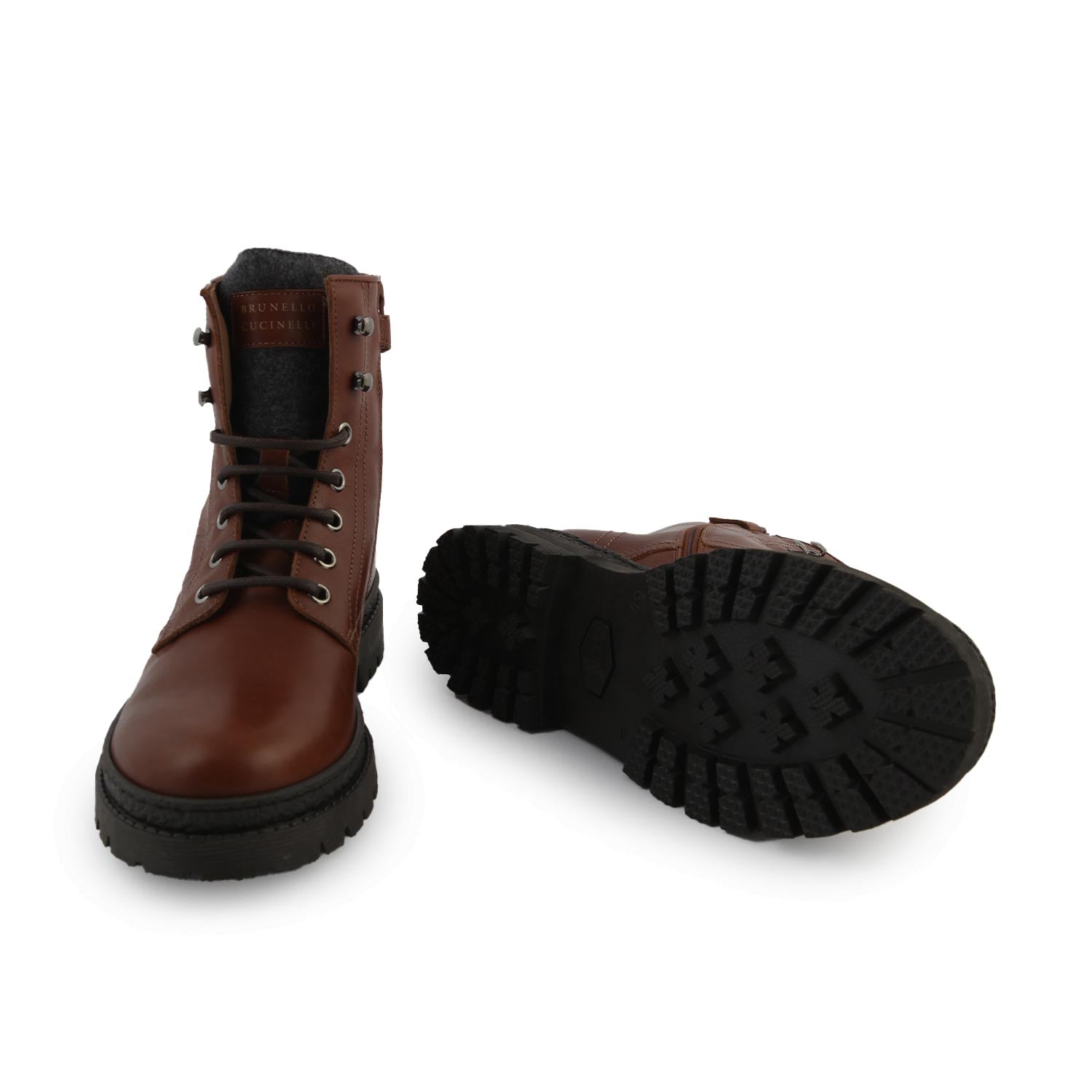 Stivaletti Brunello Cucinelli in pelle marrone - annameglio.com abbigliamento moda