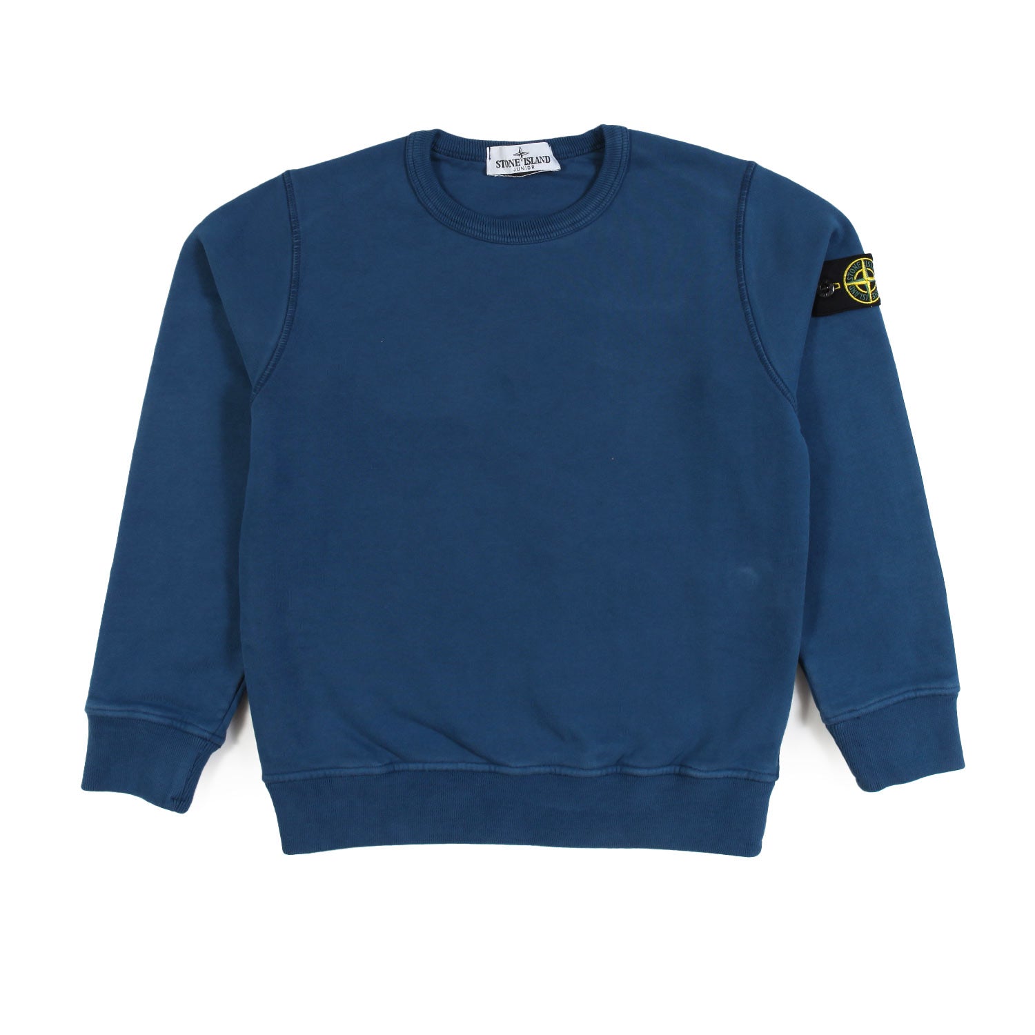 Felpa blu ottanio con patch Stone Island Compass - annameglio.com abbigliamento moda