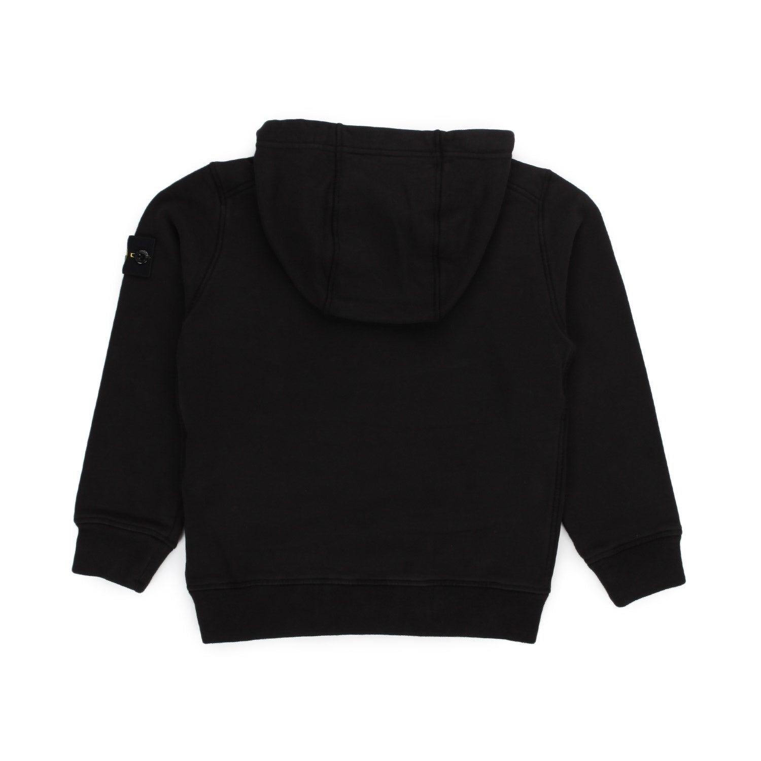 Felpa hoodie nera con patch Compass Stone Island - annameglio.com abbigliamento moda