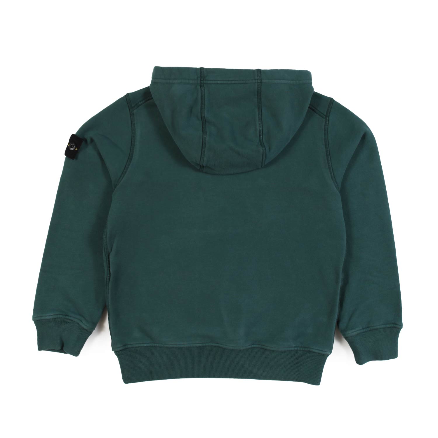 Felpa hoodie verde con patch Compass Stone Island - annameglio.com abbigliamento moda
