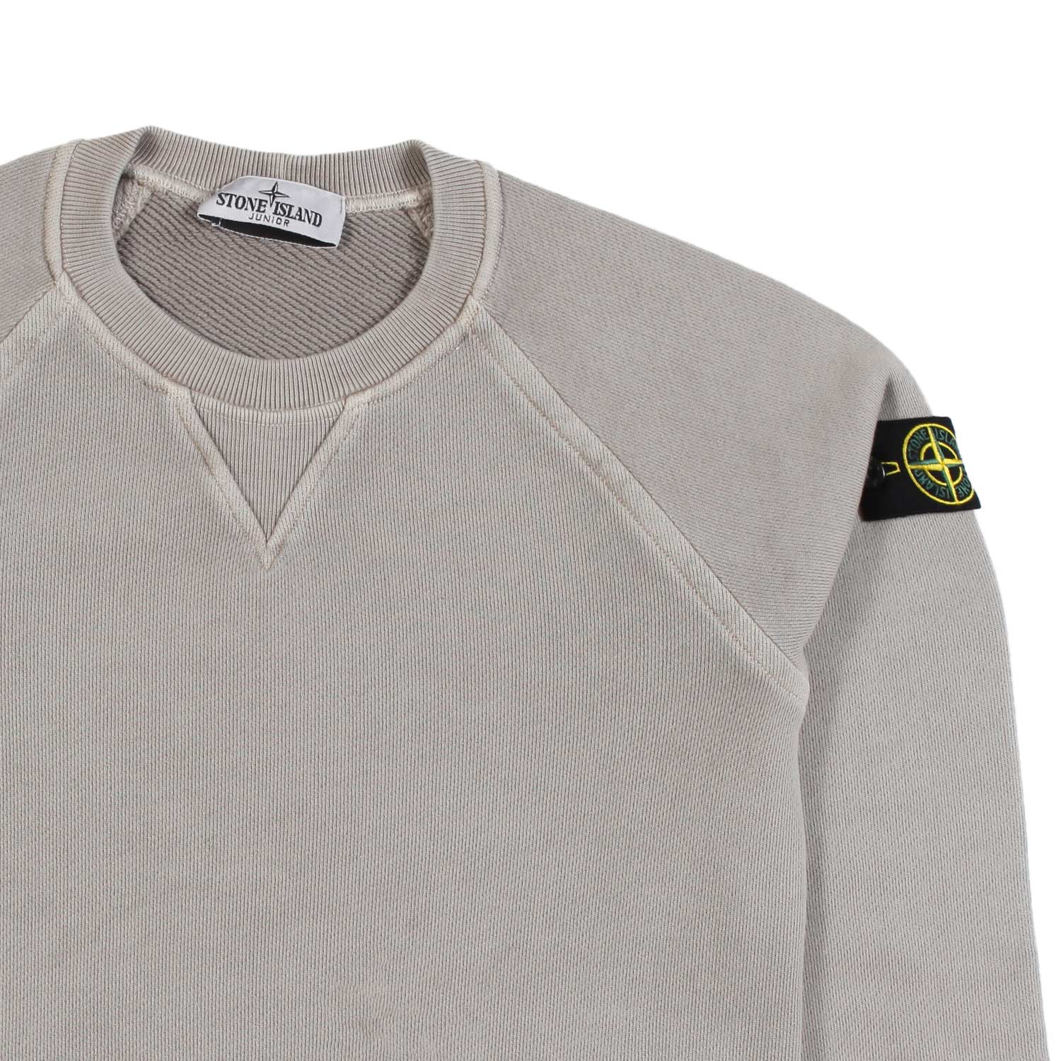 Felpa Stone Island beige con patch Compass - annameglio.com abbigliamento moda