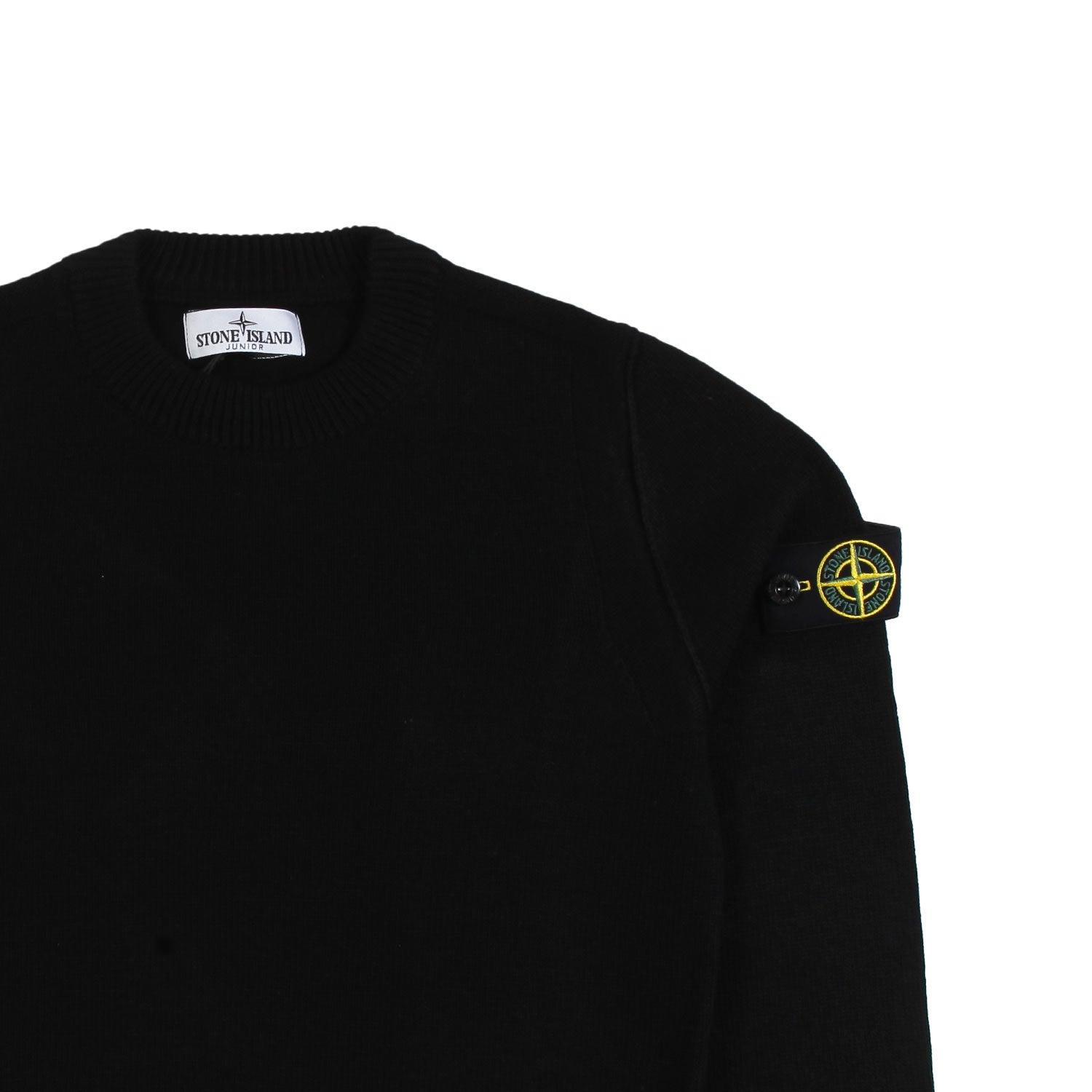 Maglione Stone Island nero con patch Compass - annameglio.com abbigliamento moda