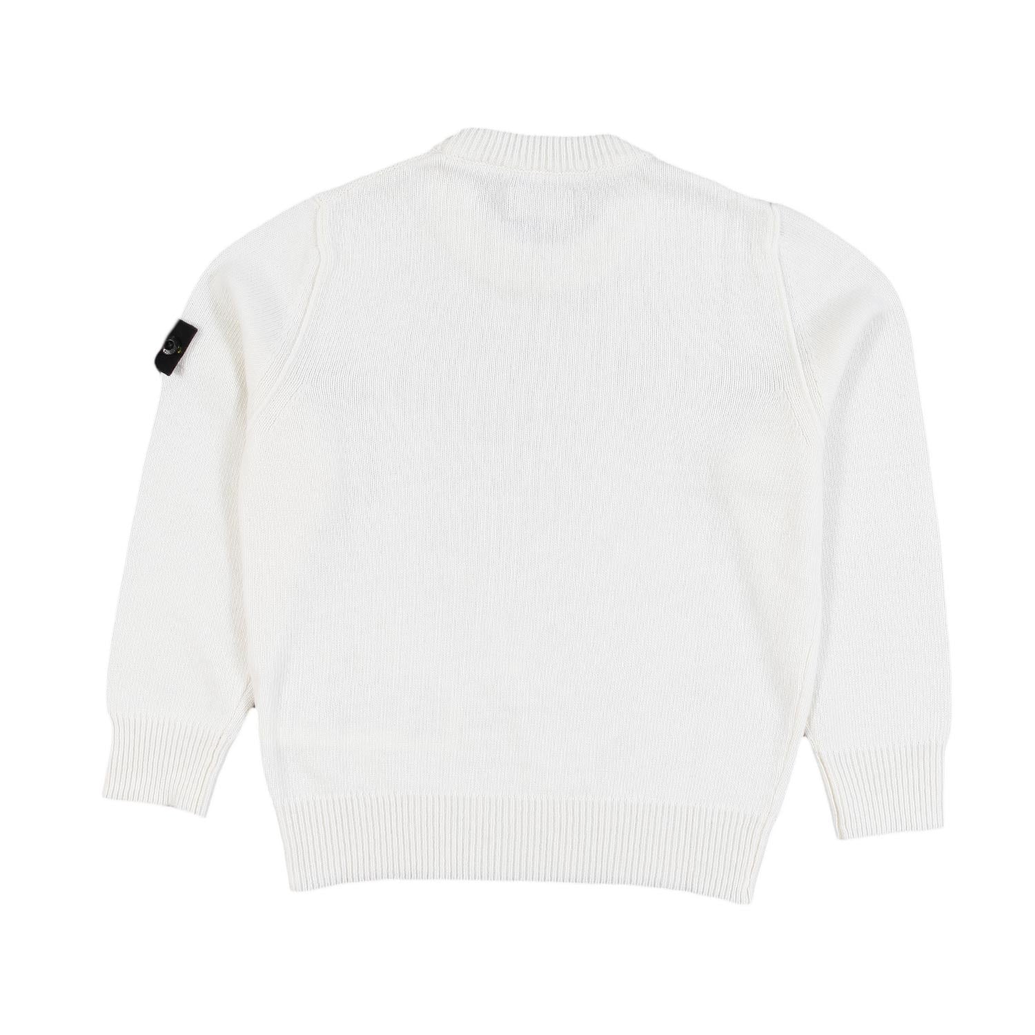 Maglione Stone Island panna con patch Compass - annameglio.com abbigliamento moda