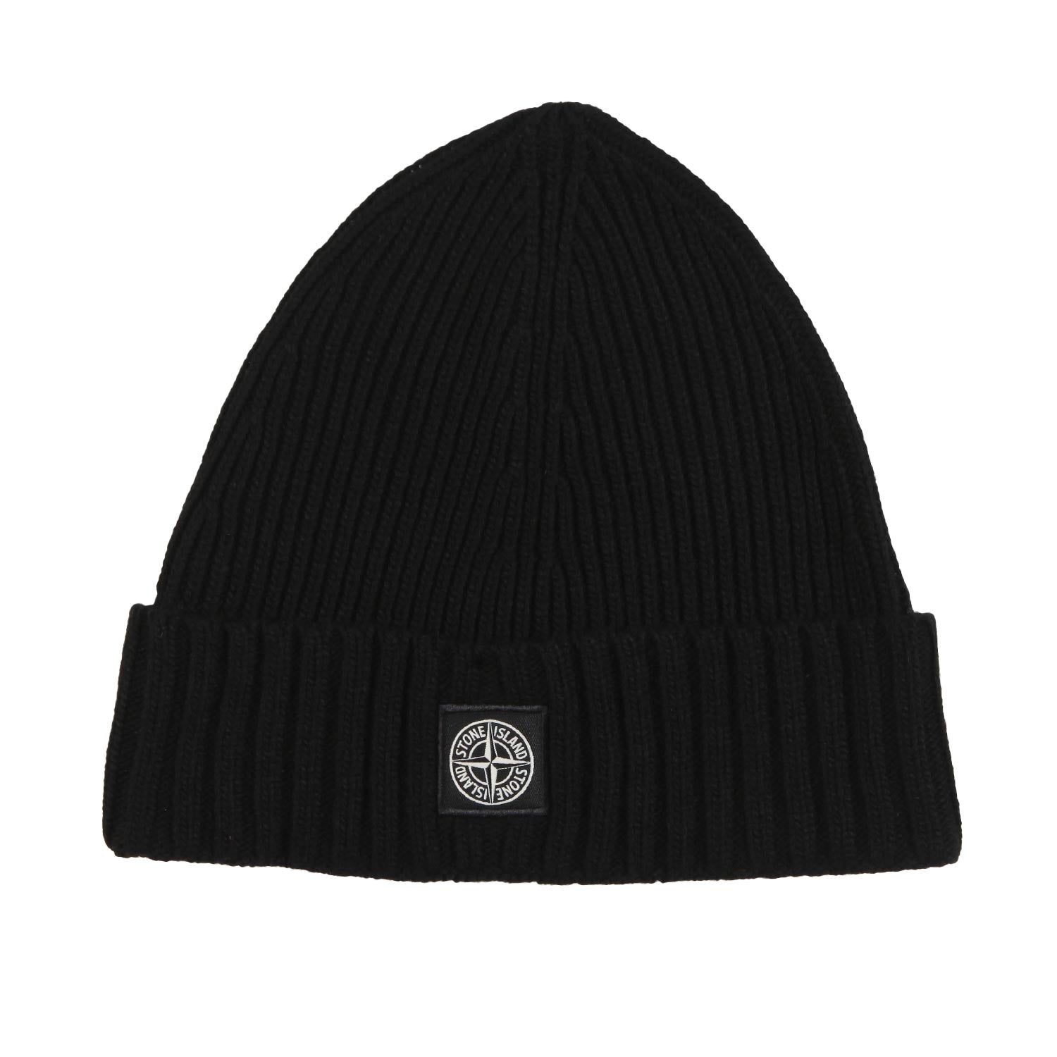 Berretto Stone Island di lana a coste nero - annameglio.com abbigliamento moda