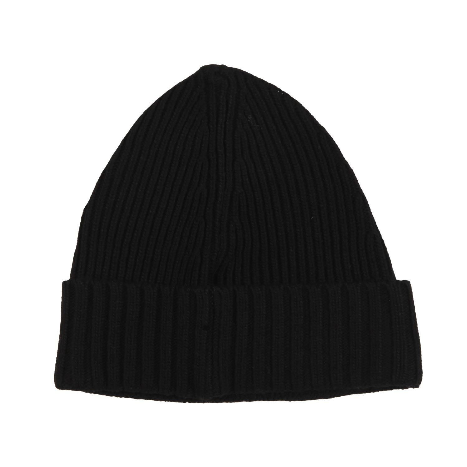 Berretto Stone Island di lana a coste nero - annameglio.com abbigliamento moda