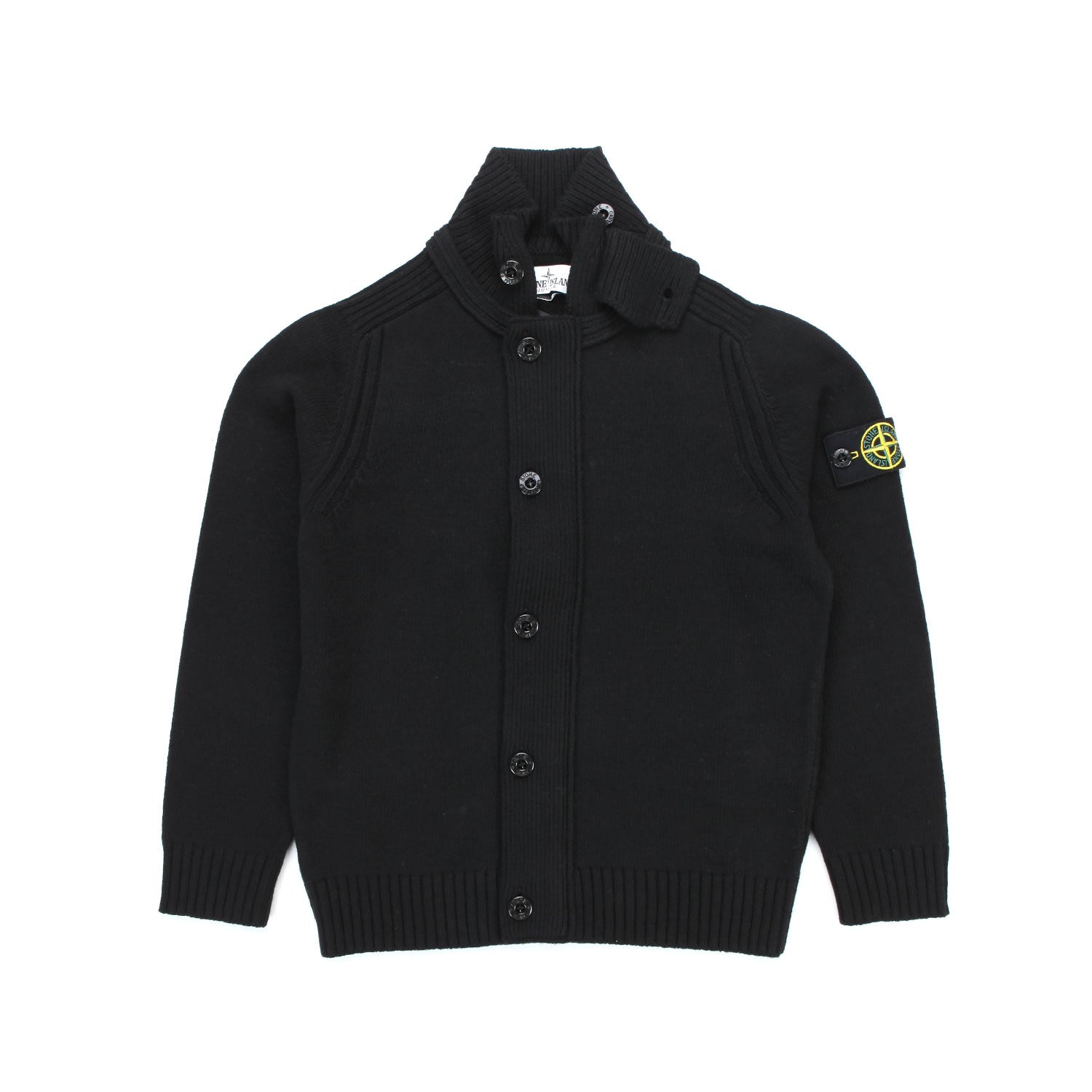 Cardigan Stone Island nero con zip e bottoni - annameglio.com abbigliamento moda