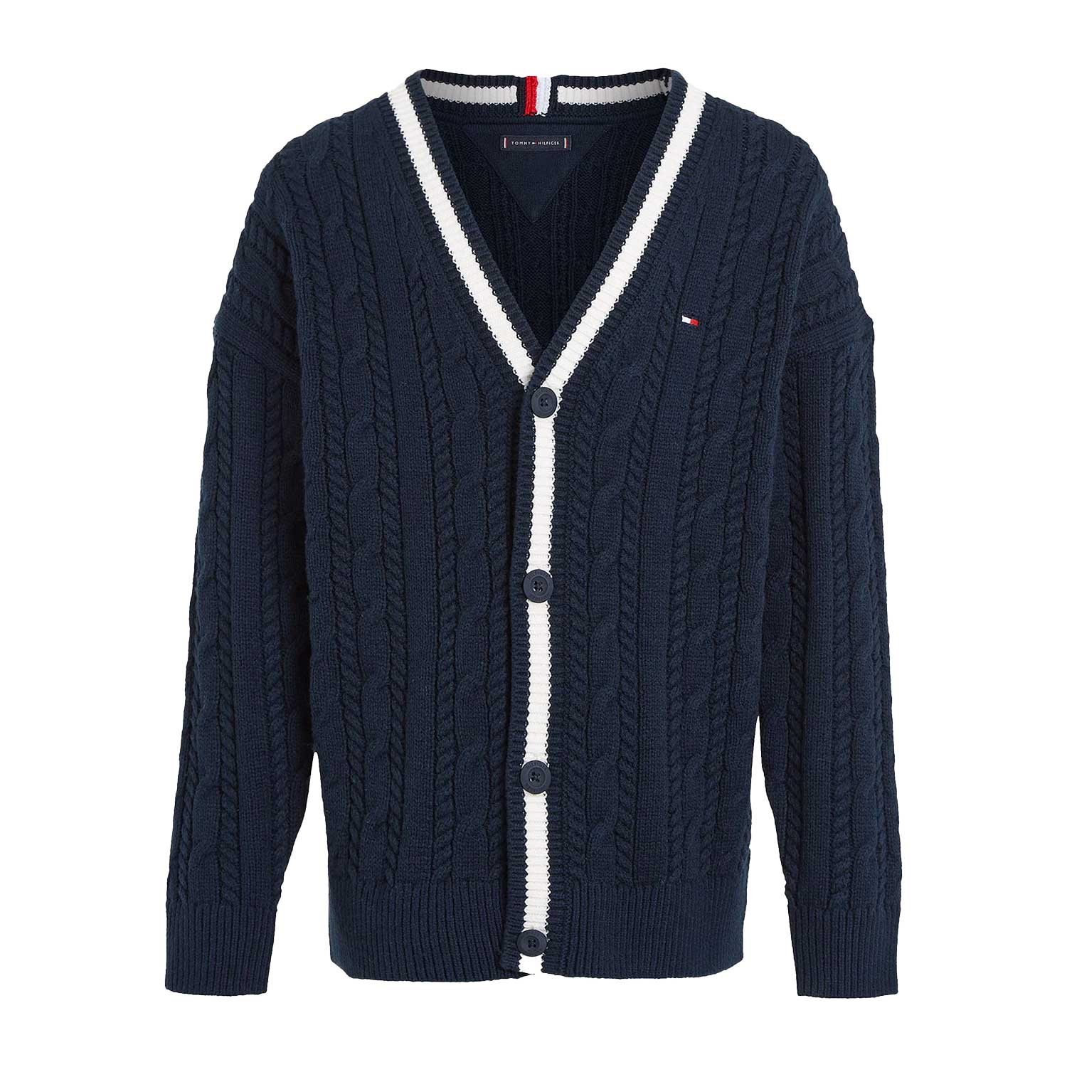 CARDIGAN BLU ESSENTIAL REGULAR FIT - annameglio.com abbigliamento moda